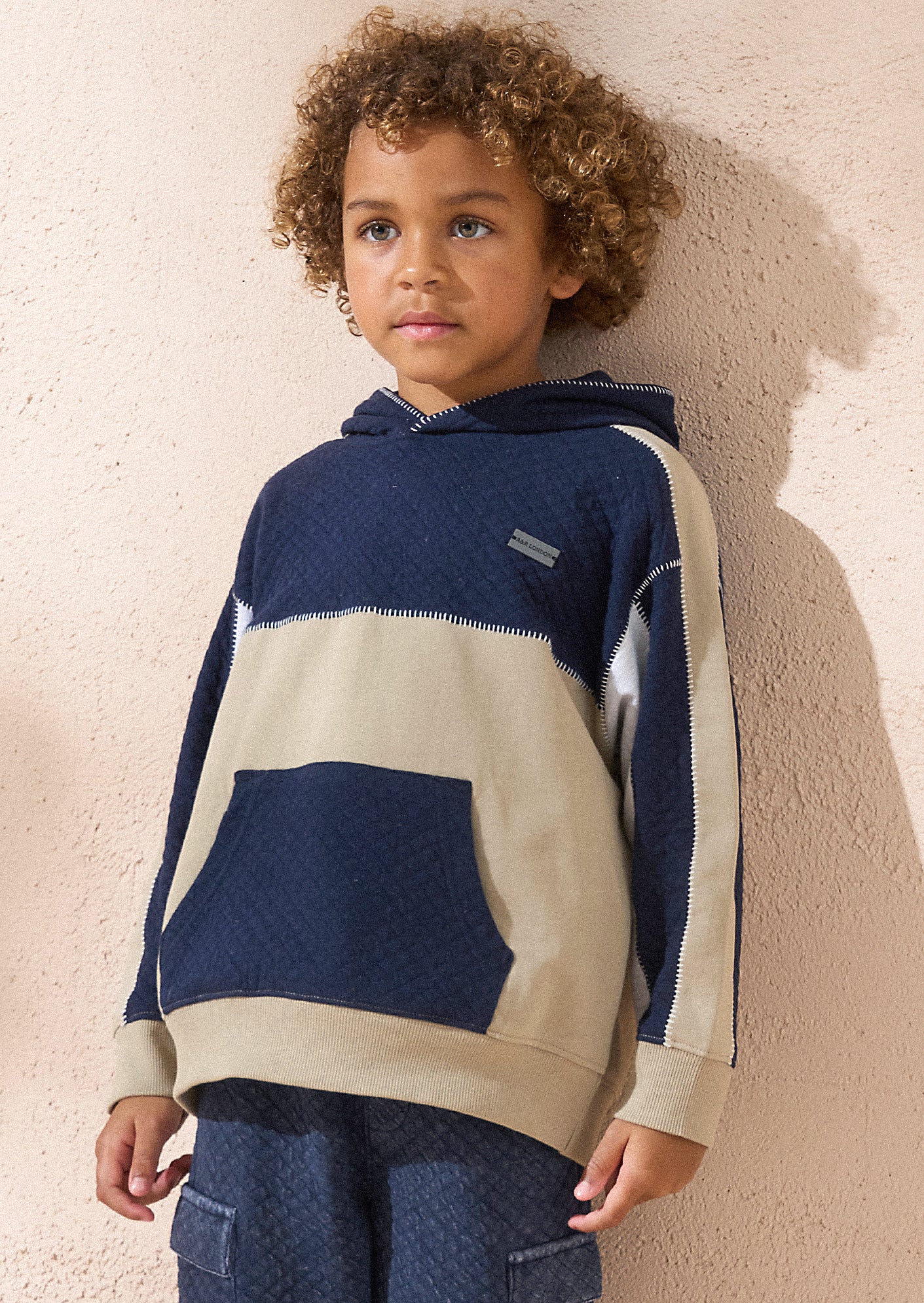 Bluza z kapturem Hayden Blue Colourblock