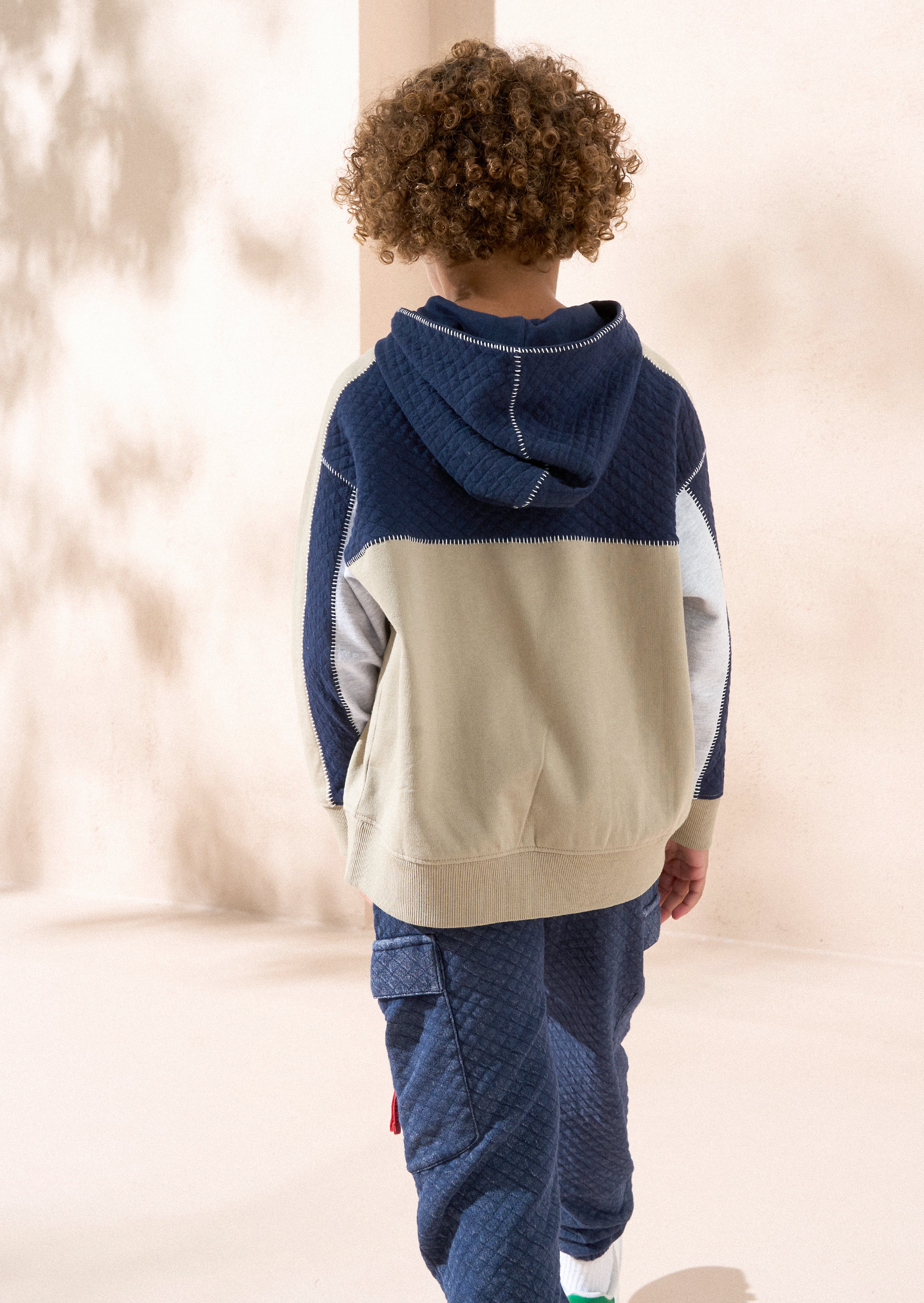 Bluza z kapturem Hayden Blue Colourblock