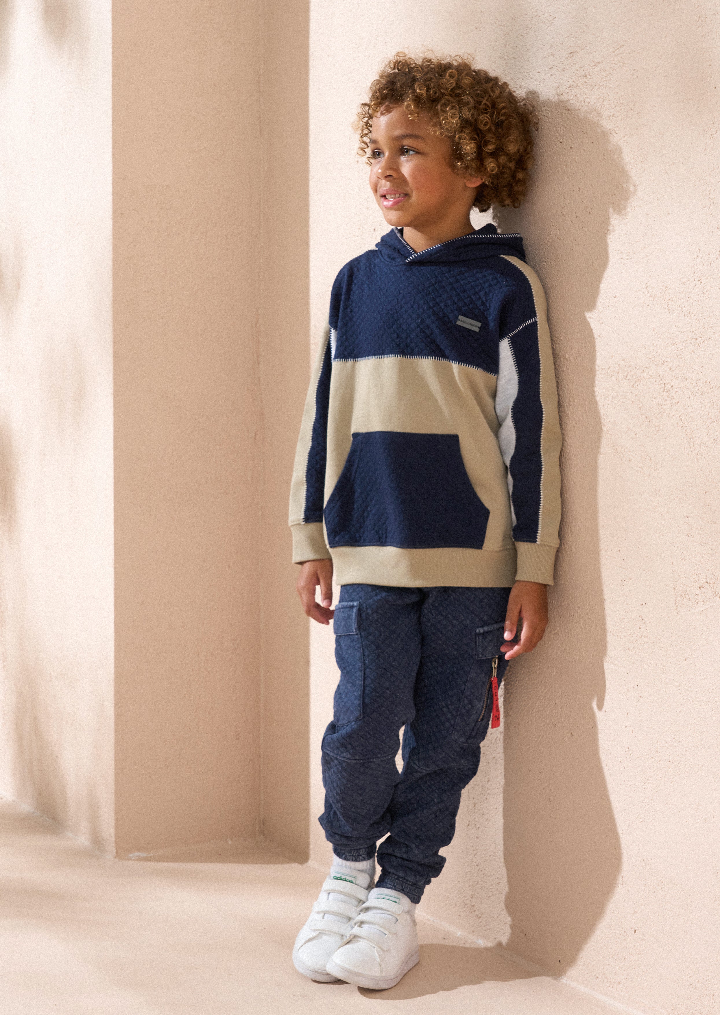 Bluza z kapturem Hayden Blue Colourblock