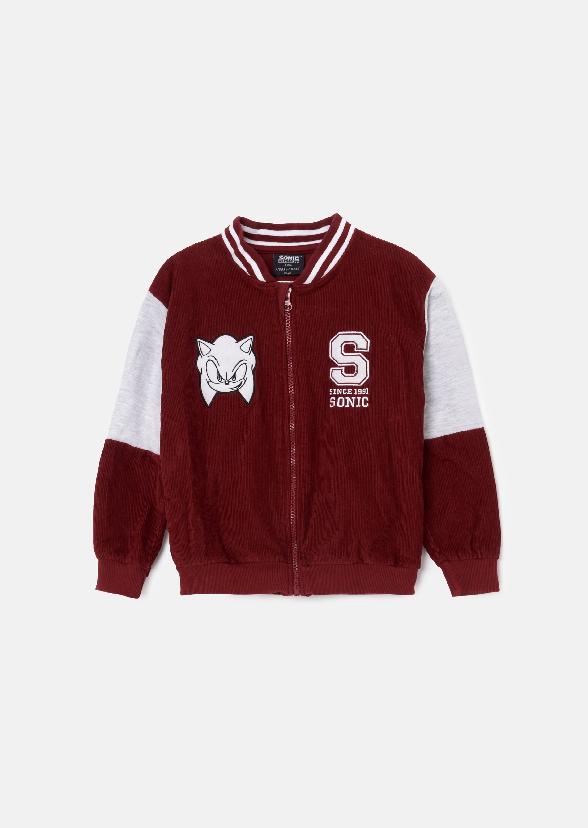 Sonic Red Sznurowany Preppy Zip Thru
