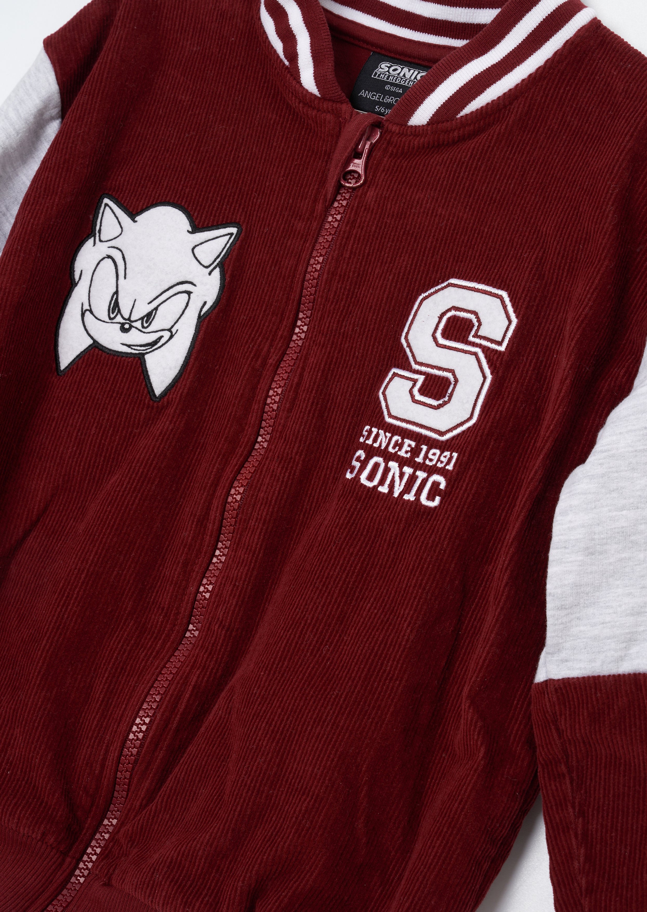 Sonic Red Sznurowany Preppy Zip Thru