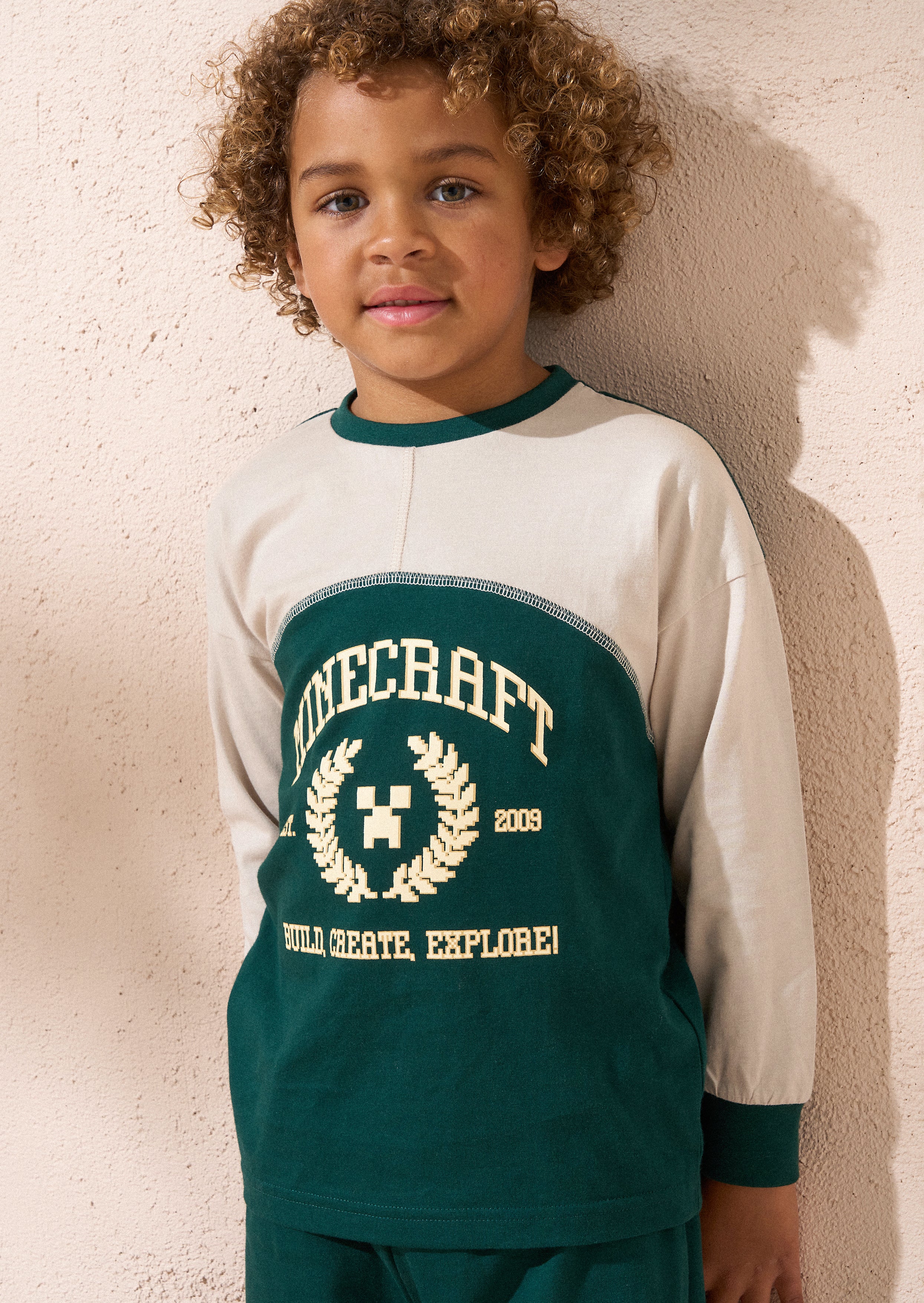 Minecraft grünes Varsity Block PJ Set