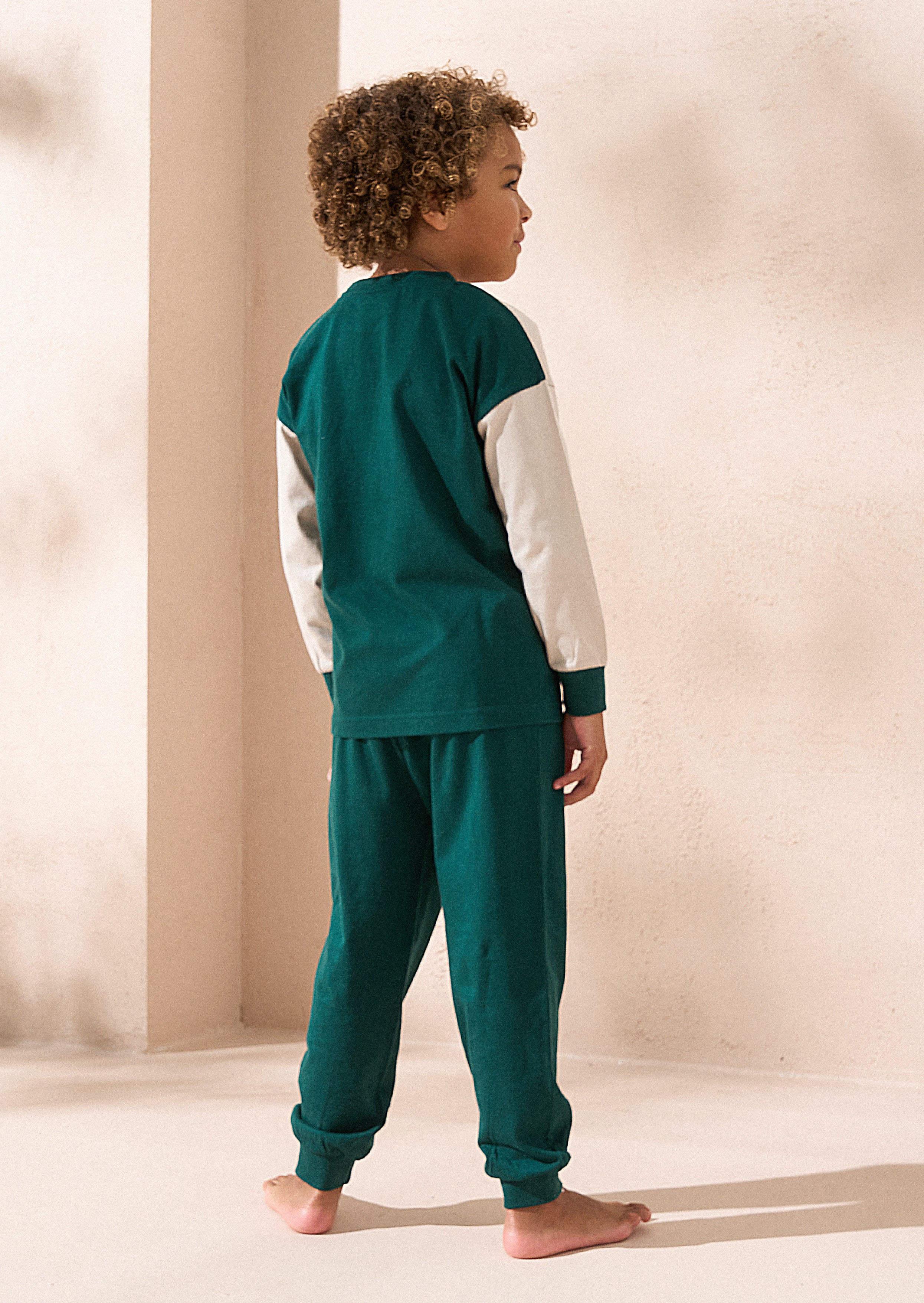 Minecraft grünes Varsity Block PJ Set