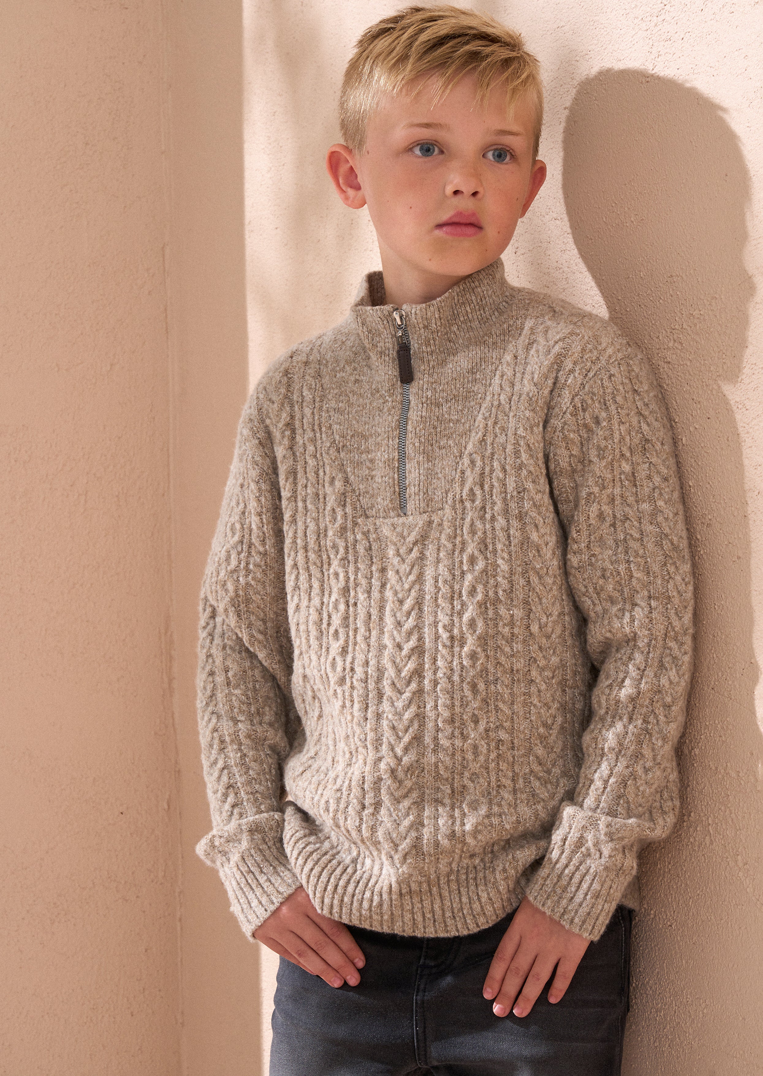 Connor Stone Kabel Zip Neck