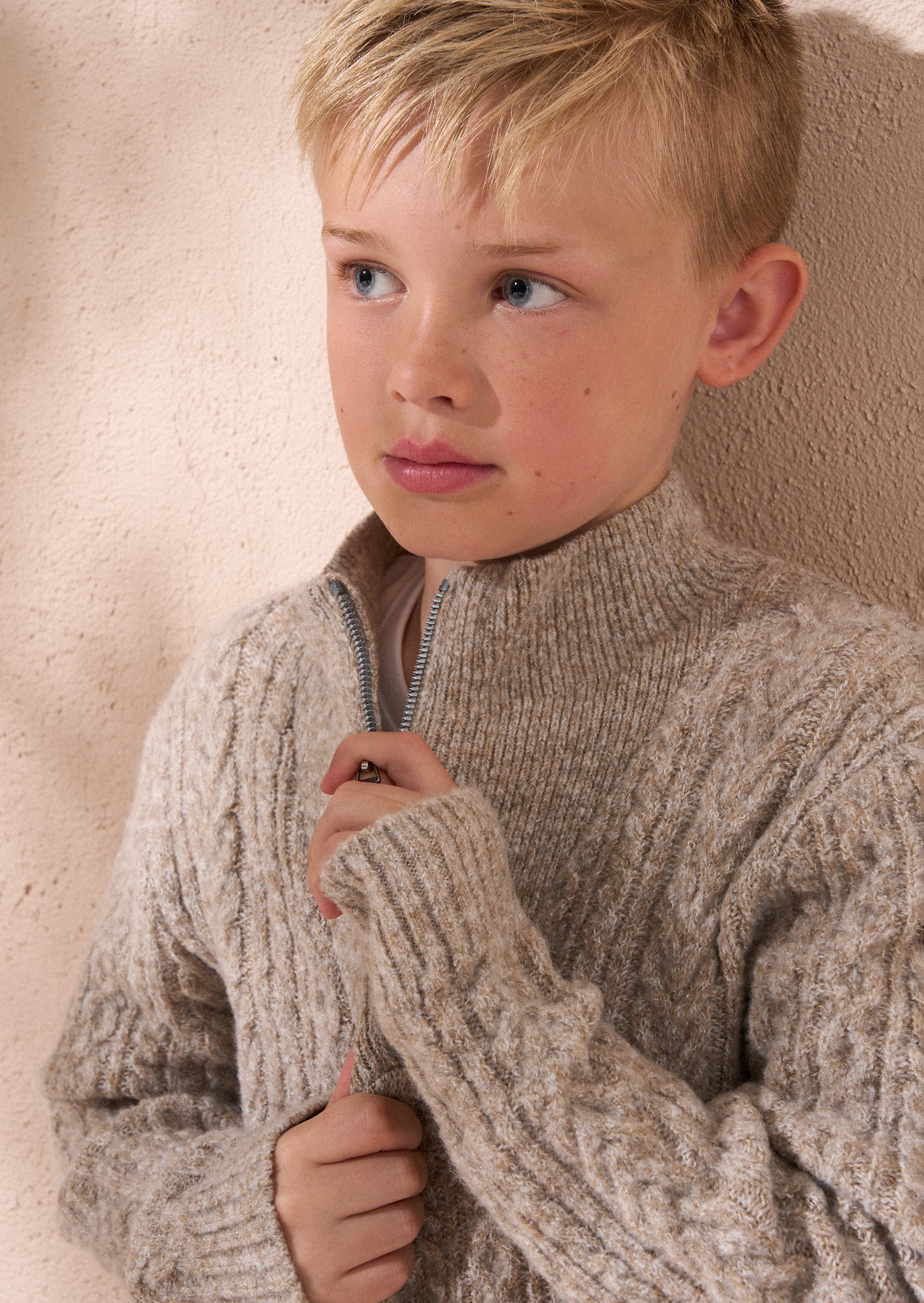 Connor Stone Kabel Zip Neck