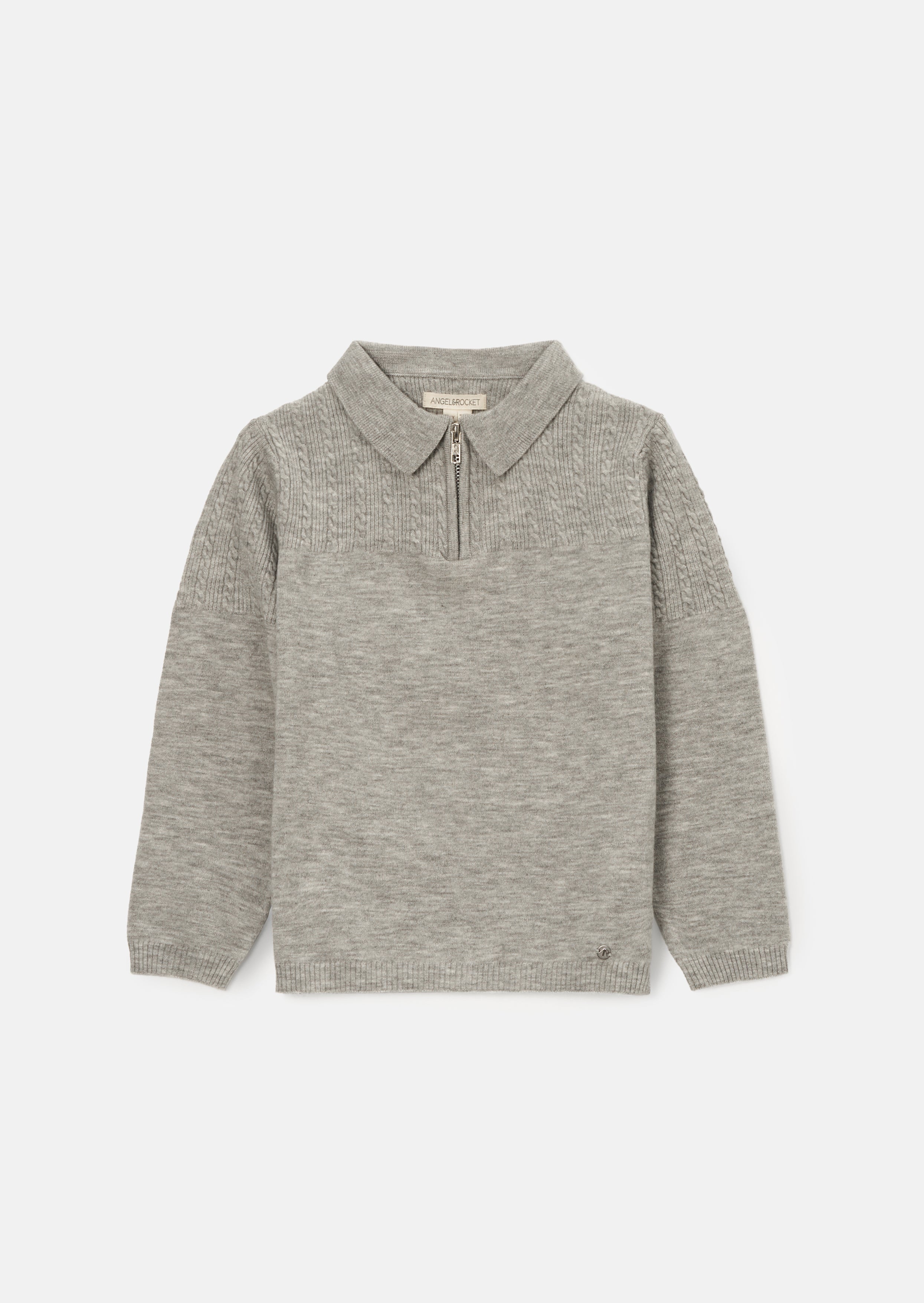 Caleb Grey Gestricktes Polo mit Reißverschluss