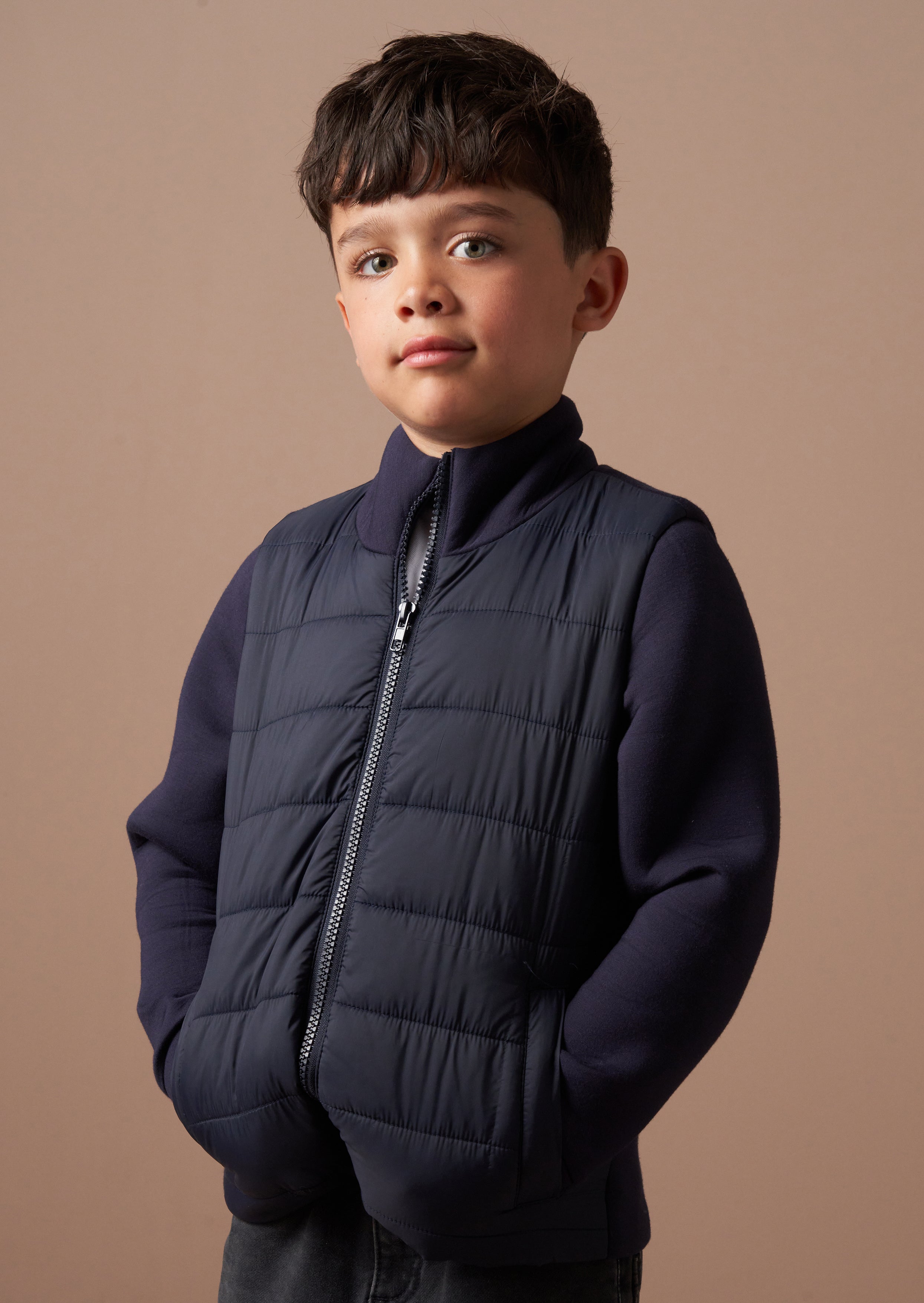Kurtka pikowana i z dzianiny Kobe Navy
