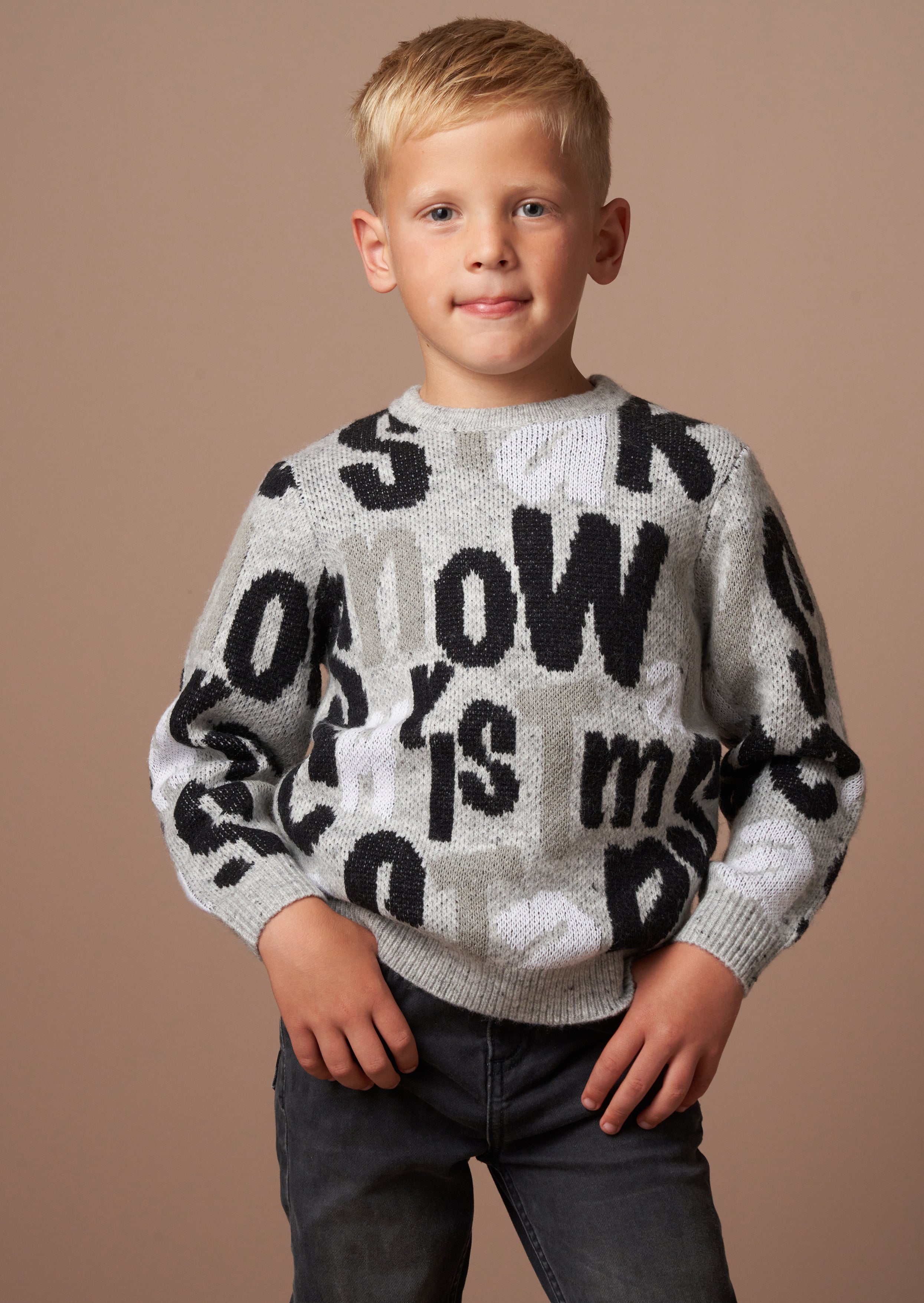 Sweter z napisem świątecznym Bowen Grey