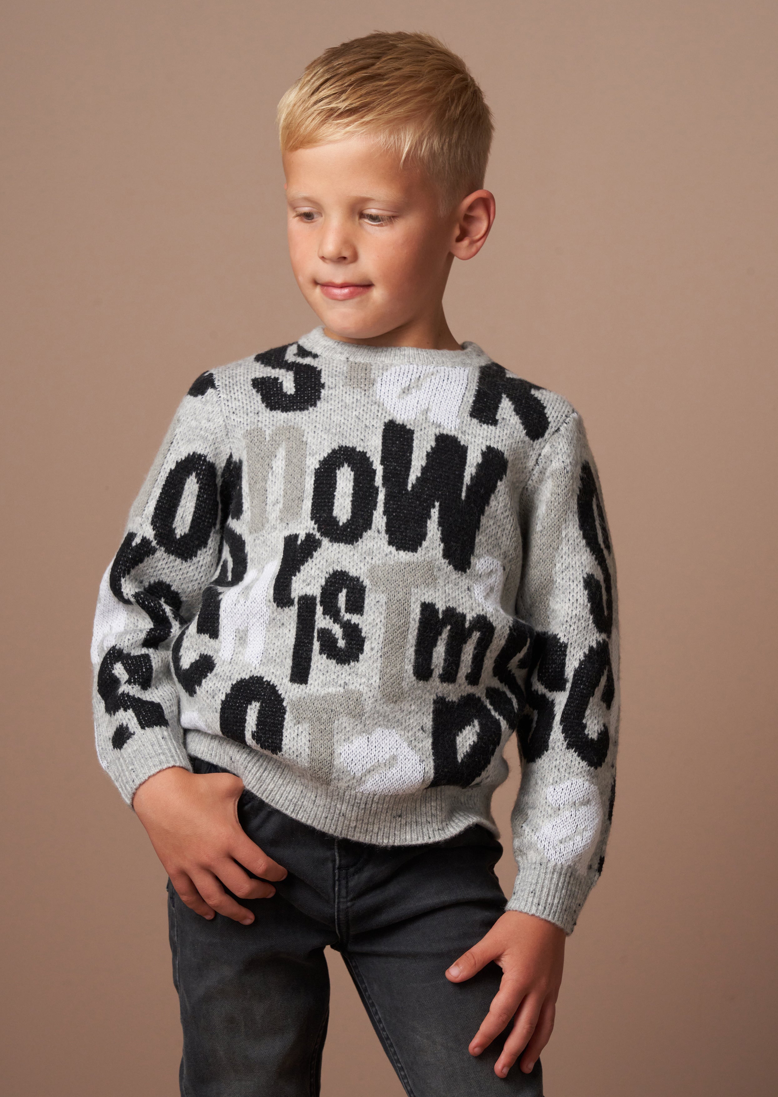 Sweter z napisem świątecznym Bowen Grey