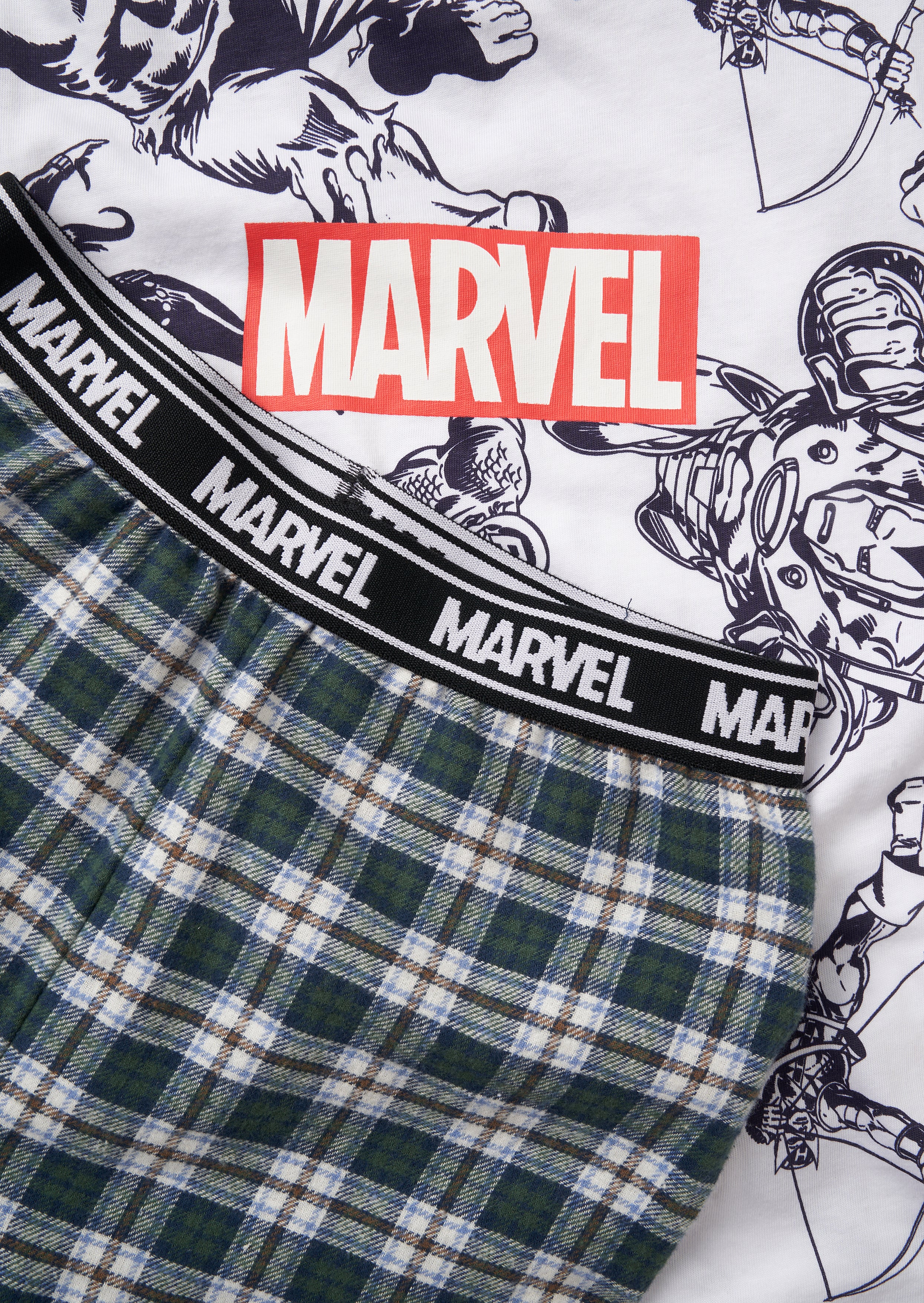 Szary zestaw piżam z dzianiny Marvel