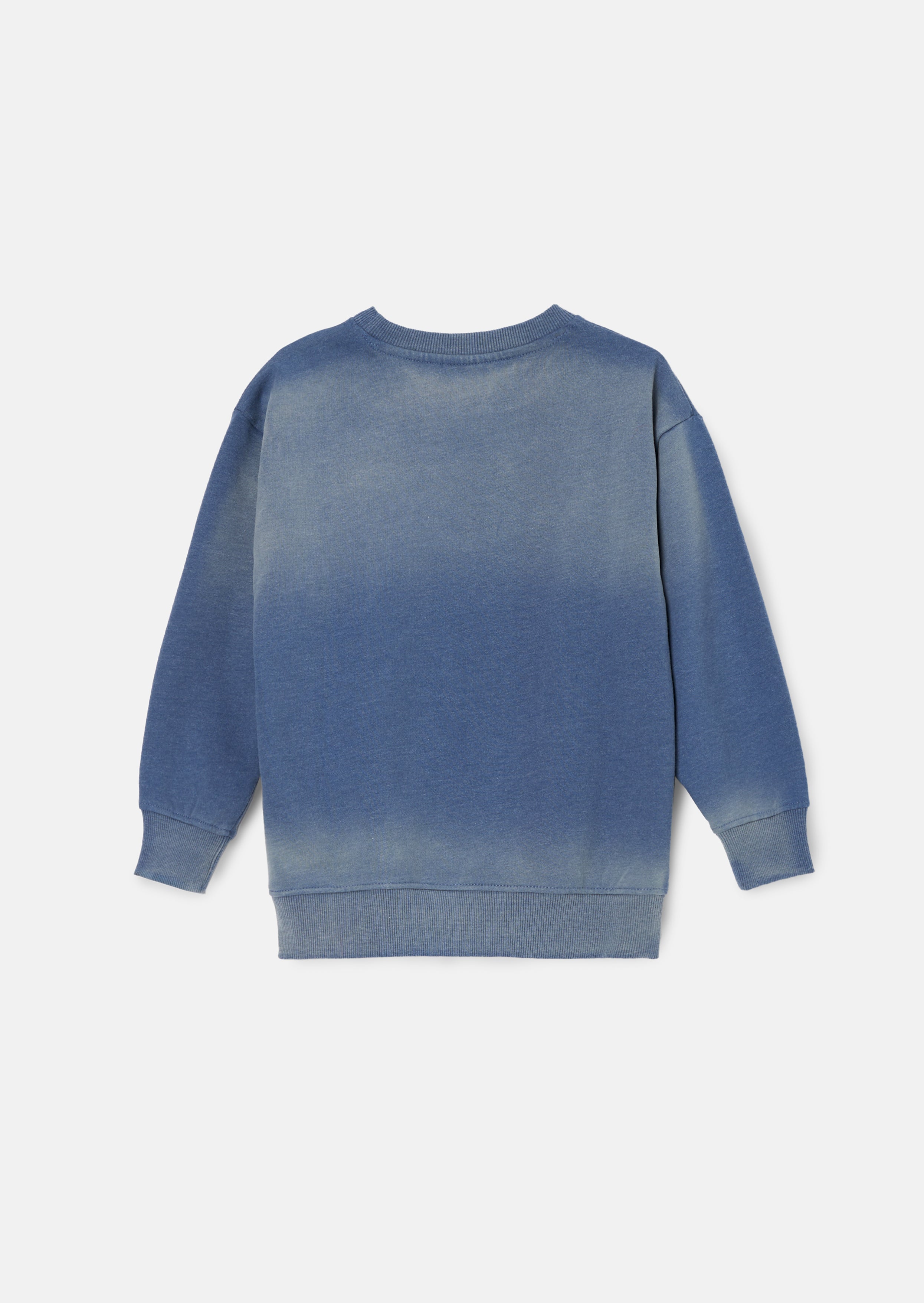 Minecraft Blau Gewaschener Grafik-Sweatshirt