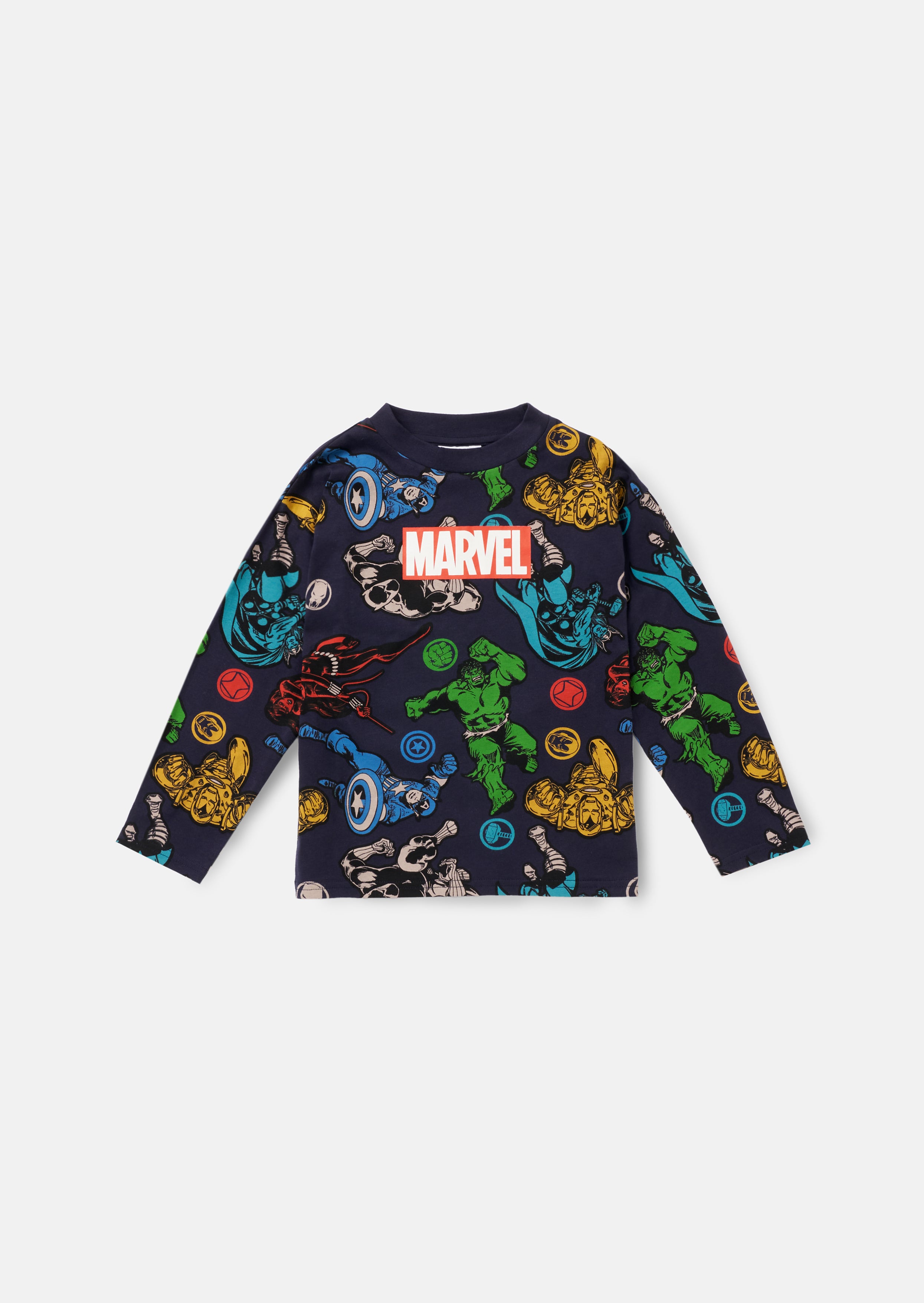 Marvel granatowa piżama z dżerseju