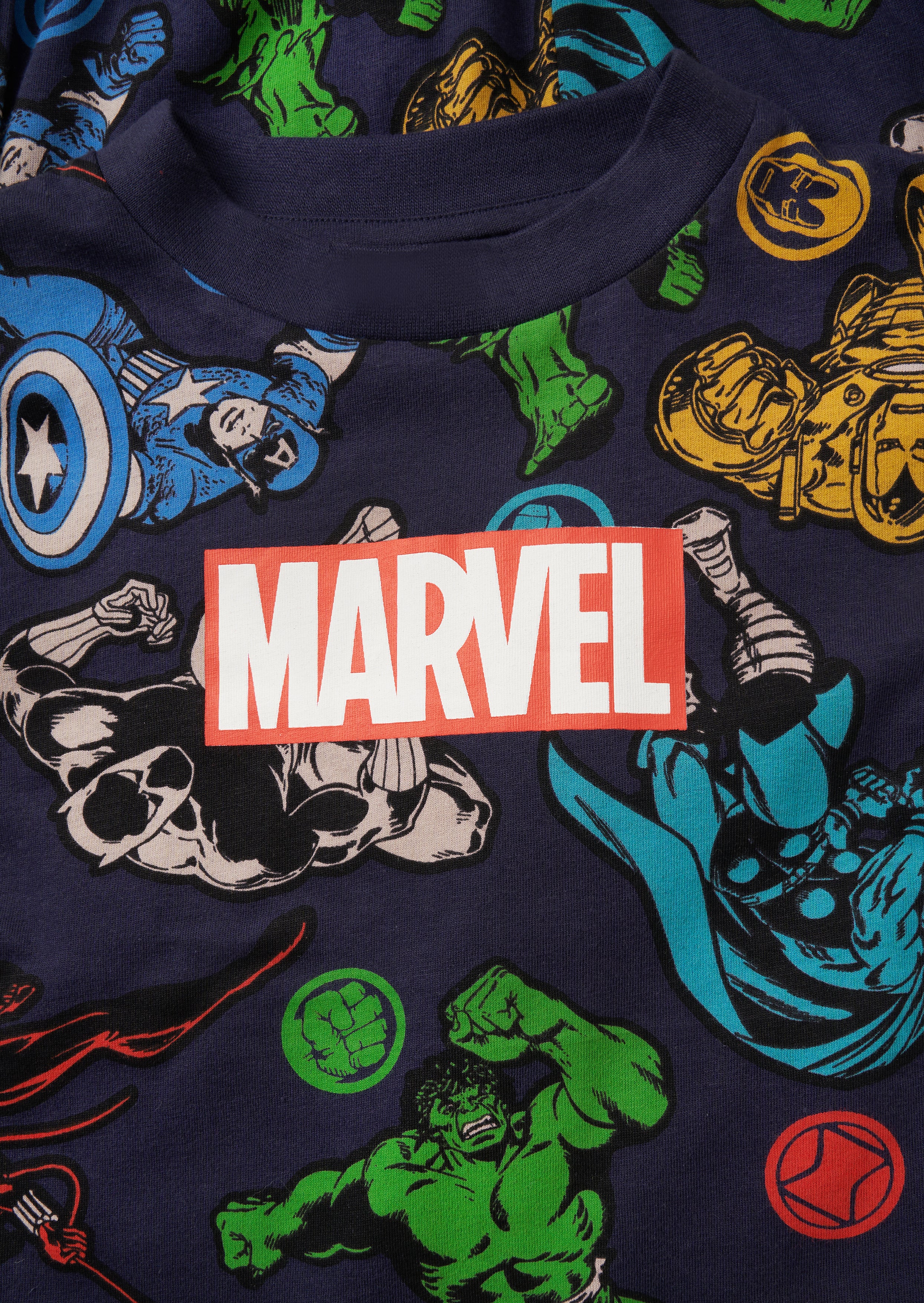 Marvel granatowa piżama z dżerseju