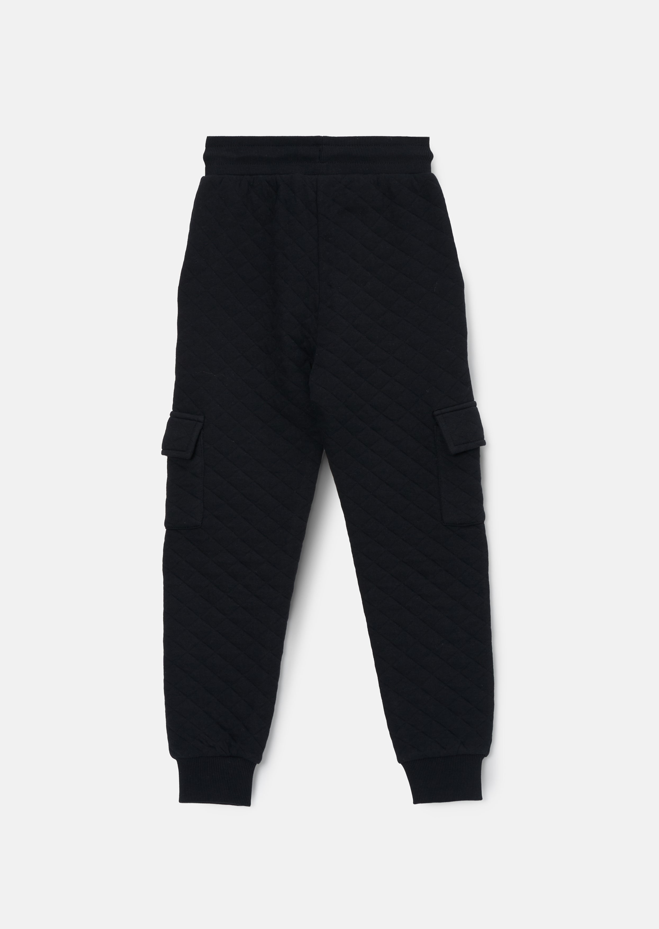 Sonic czarne teksturowane joggery cargo