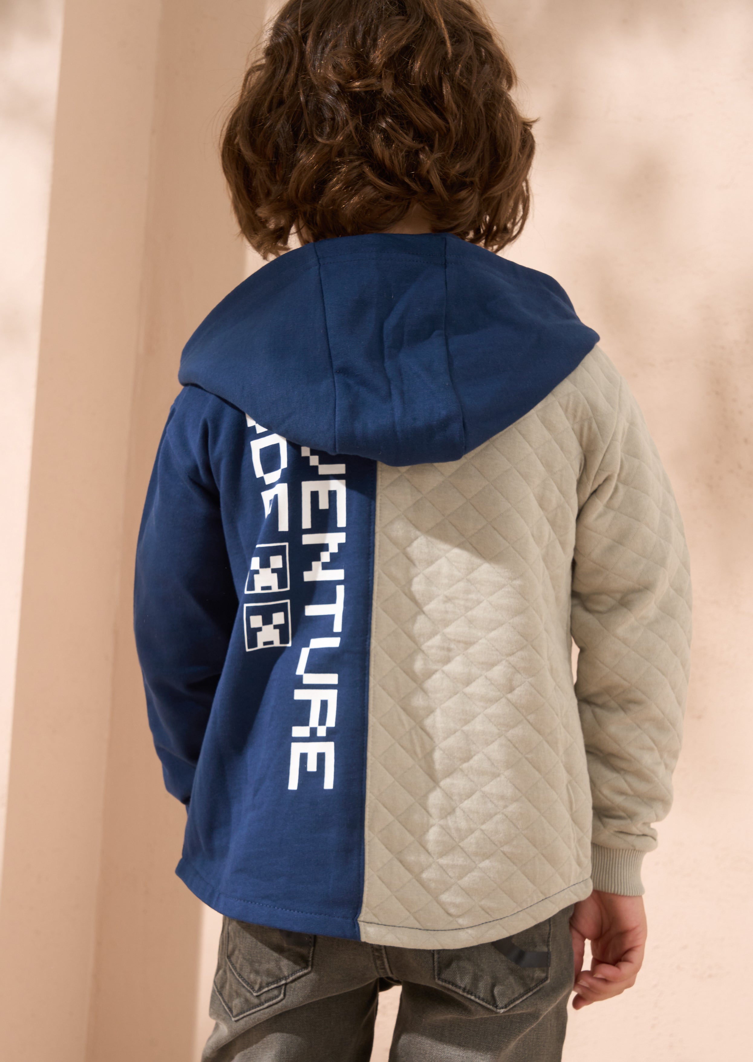 Surchemise matelassée à carreaux marine Minecraft