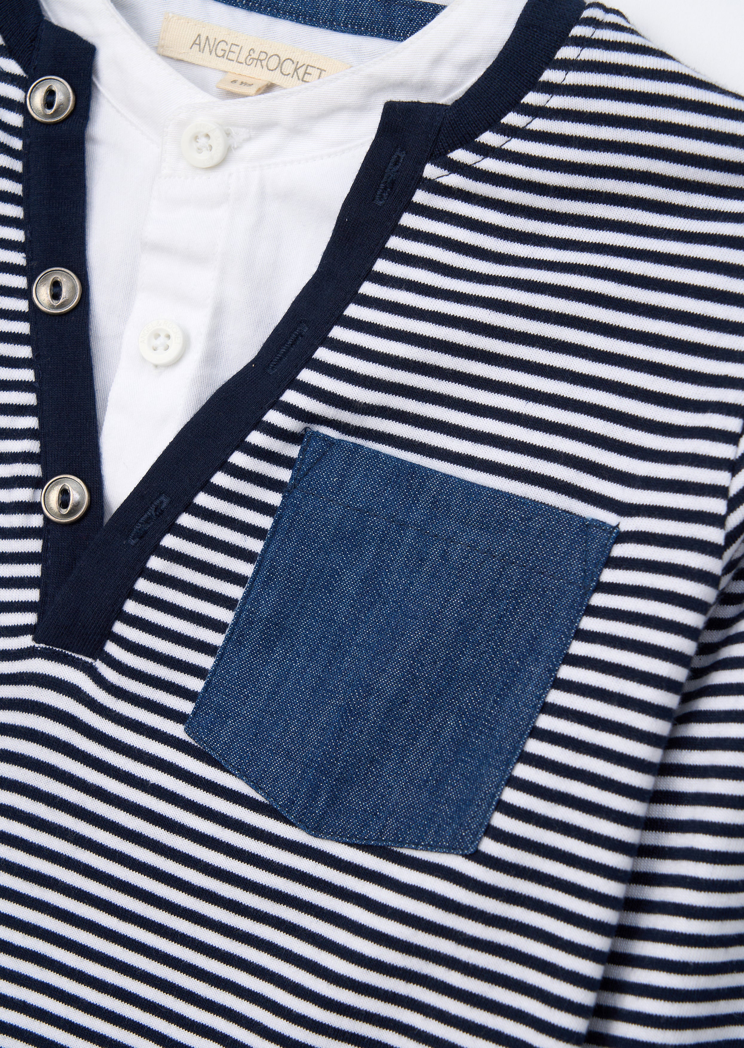Tao Blue Smart Henley Mock Hemd