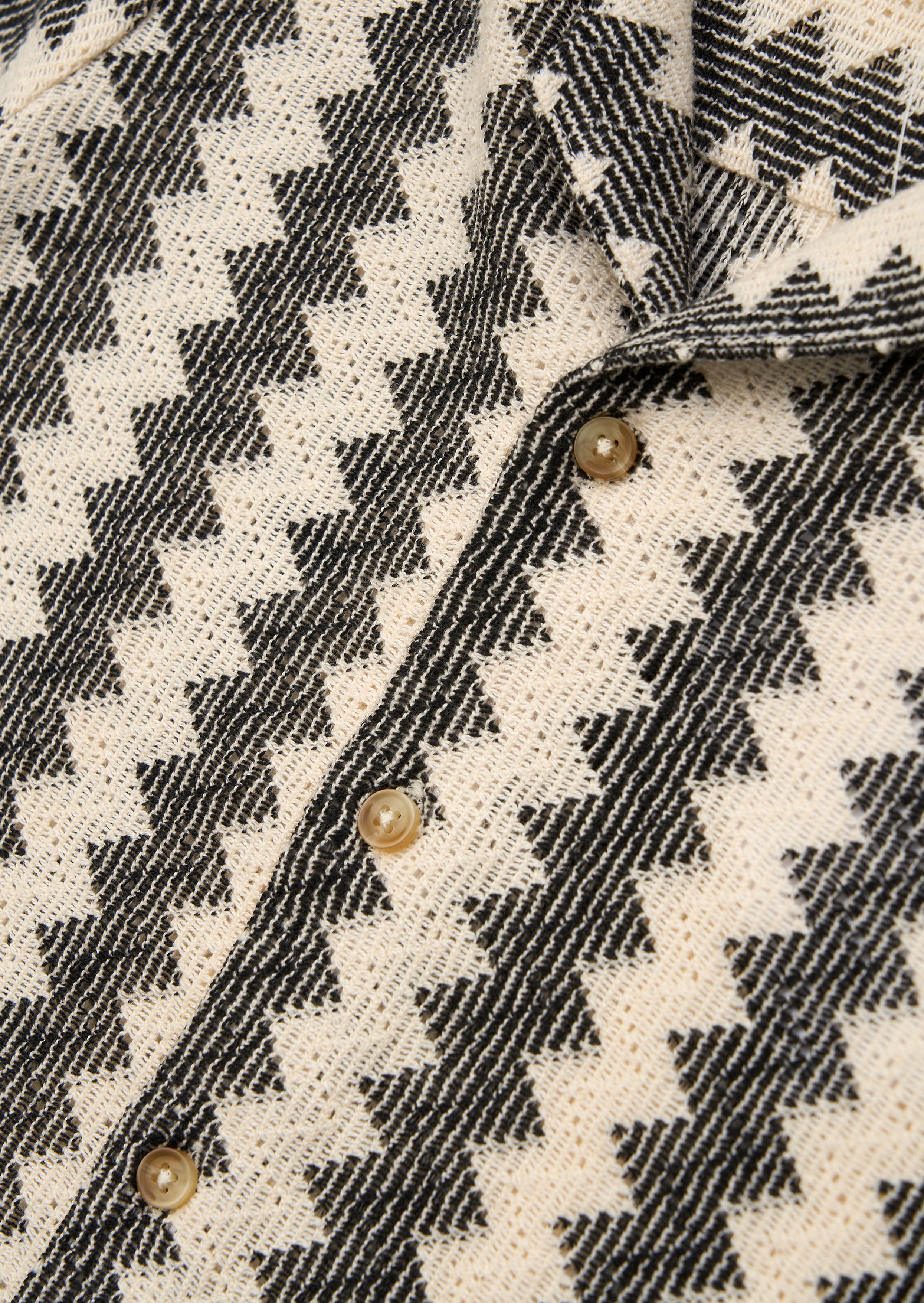 Chemise tricotée rayée noire Cody