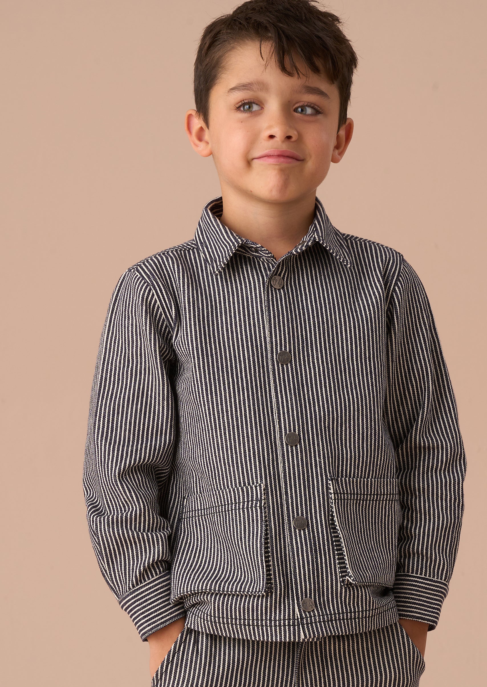 Byron Navy Freizeitjacke mit Streifen
