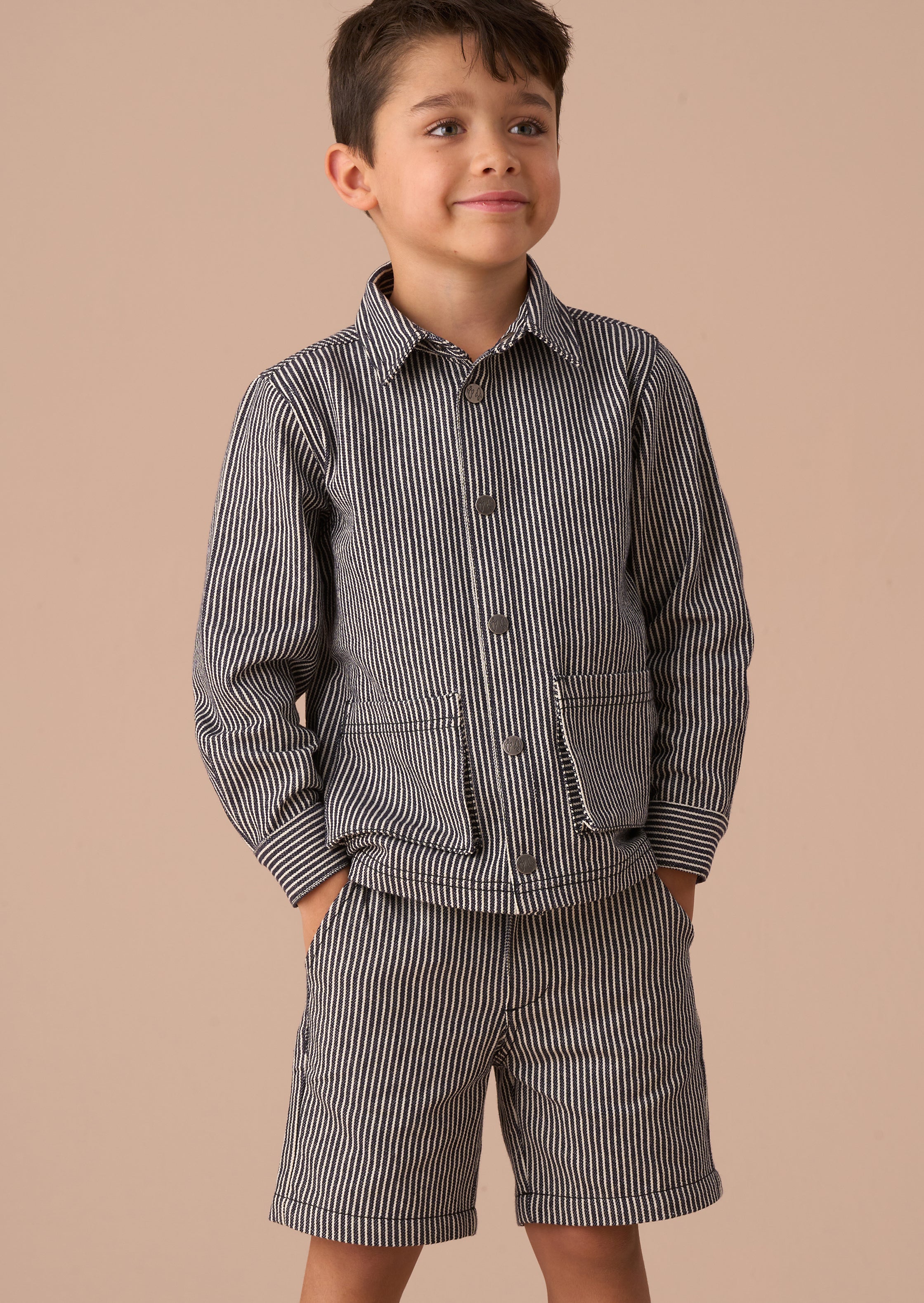 Byron Navy Freizeitjacke mit Streifen