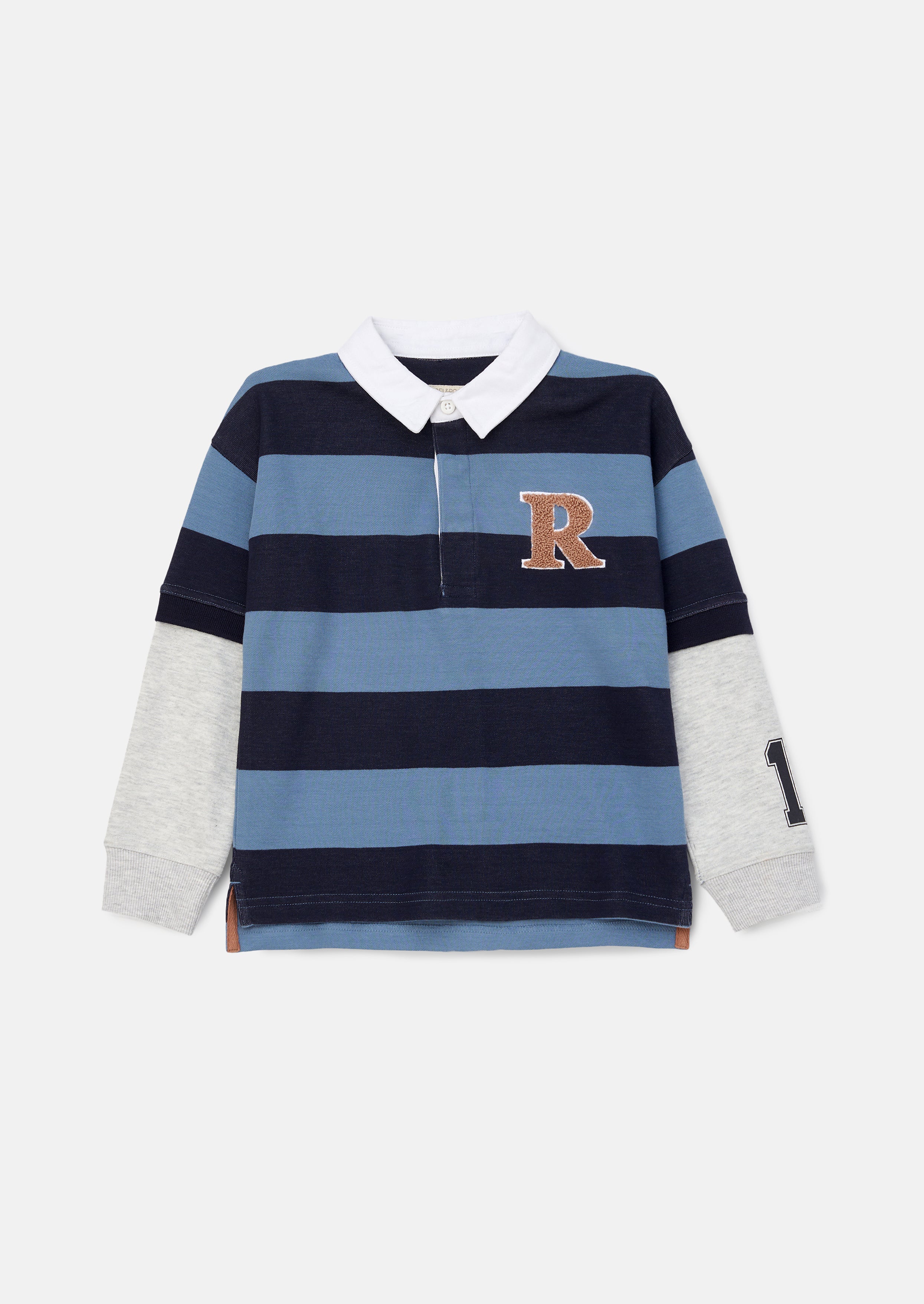 Zane Blue Marque Rayé Twofer Rugby