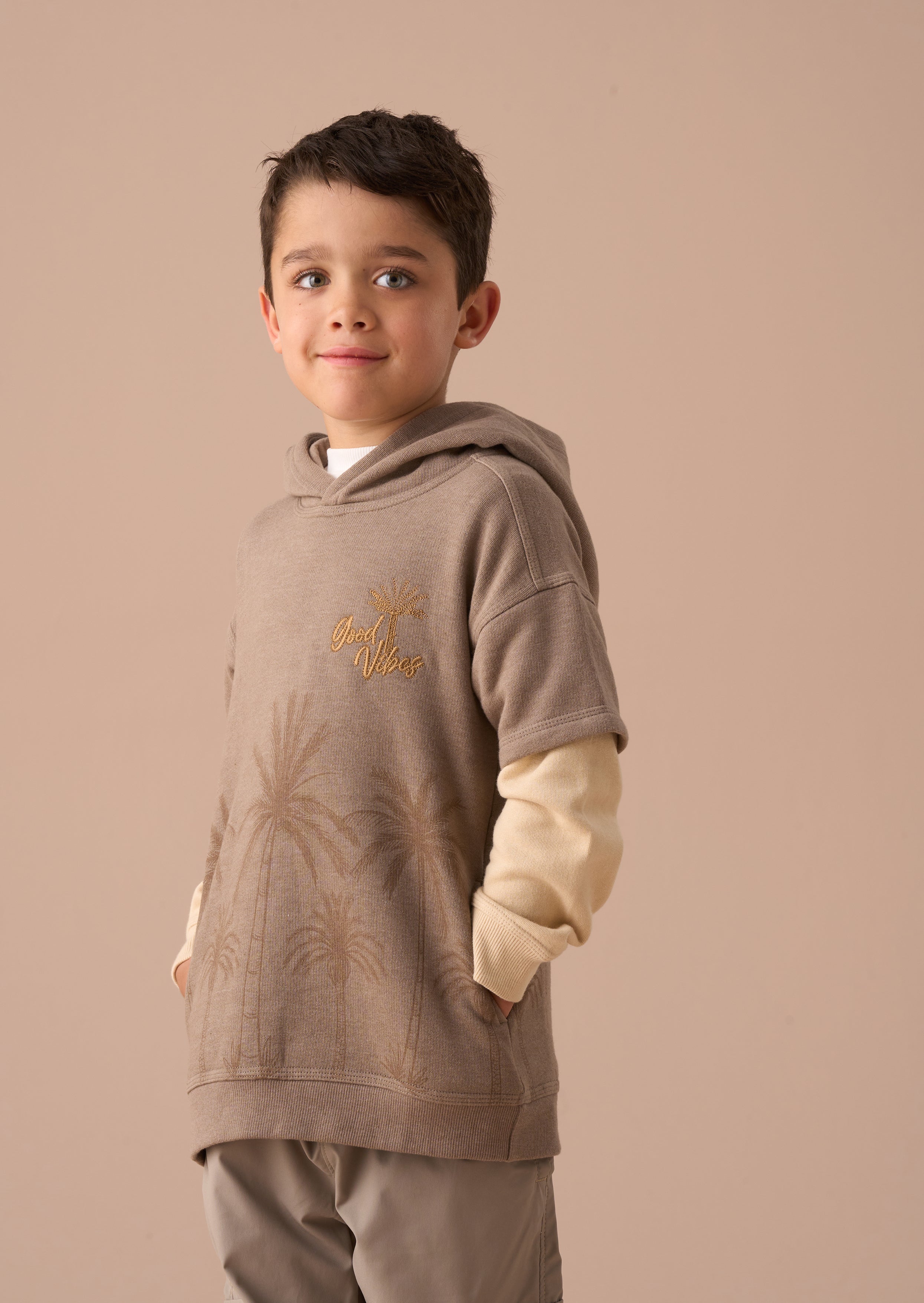Jamie Brown Twofer Embroidered Hoodie