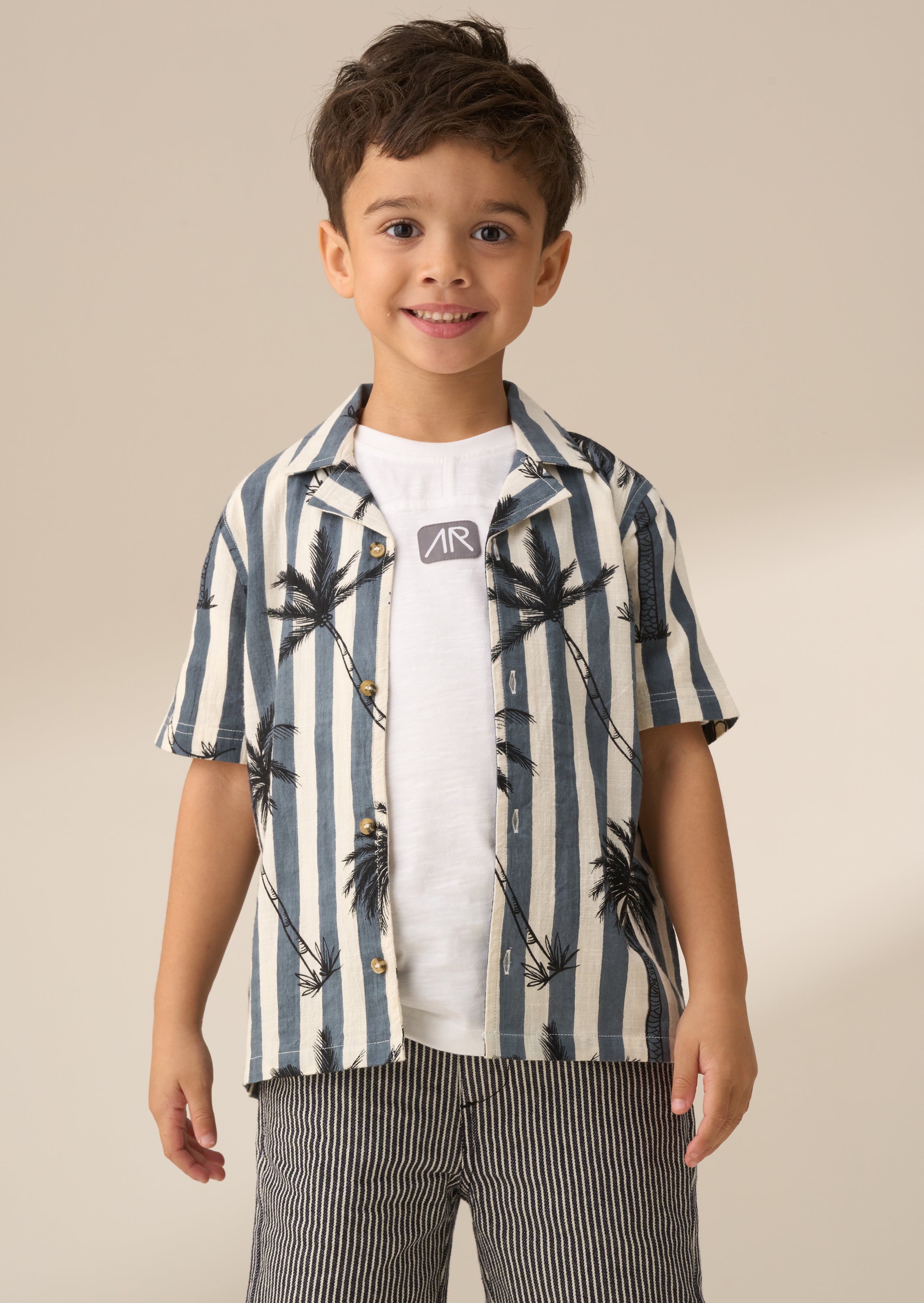 Chemise de villégiature Jamie Black à imprimé de palmiers