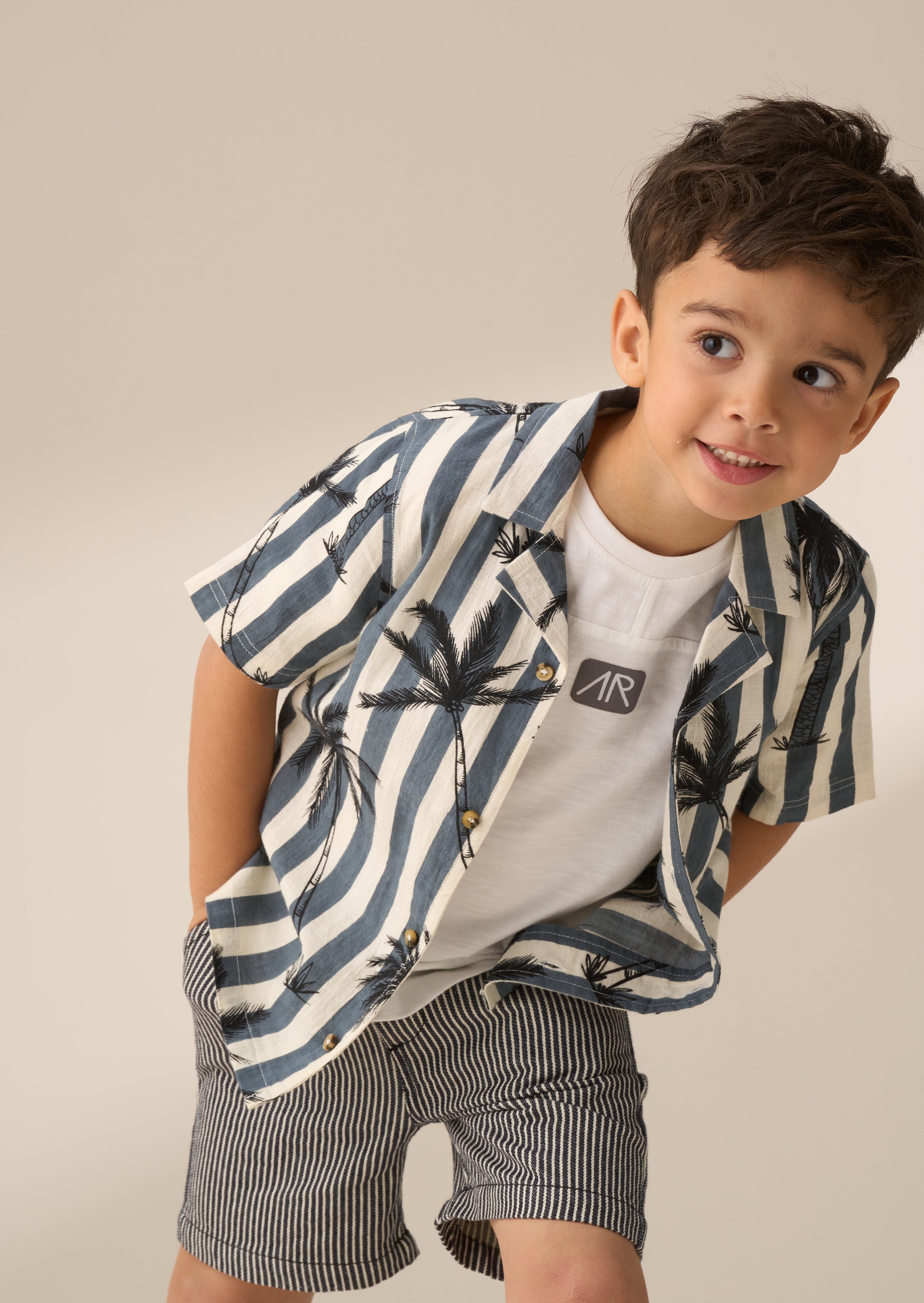 Chemise de villégiature Jamie Black à imprimé de palmiers