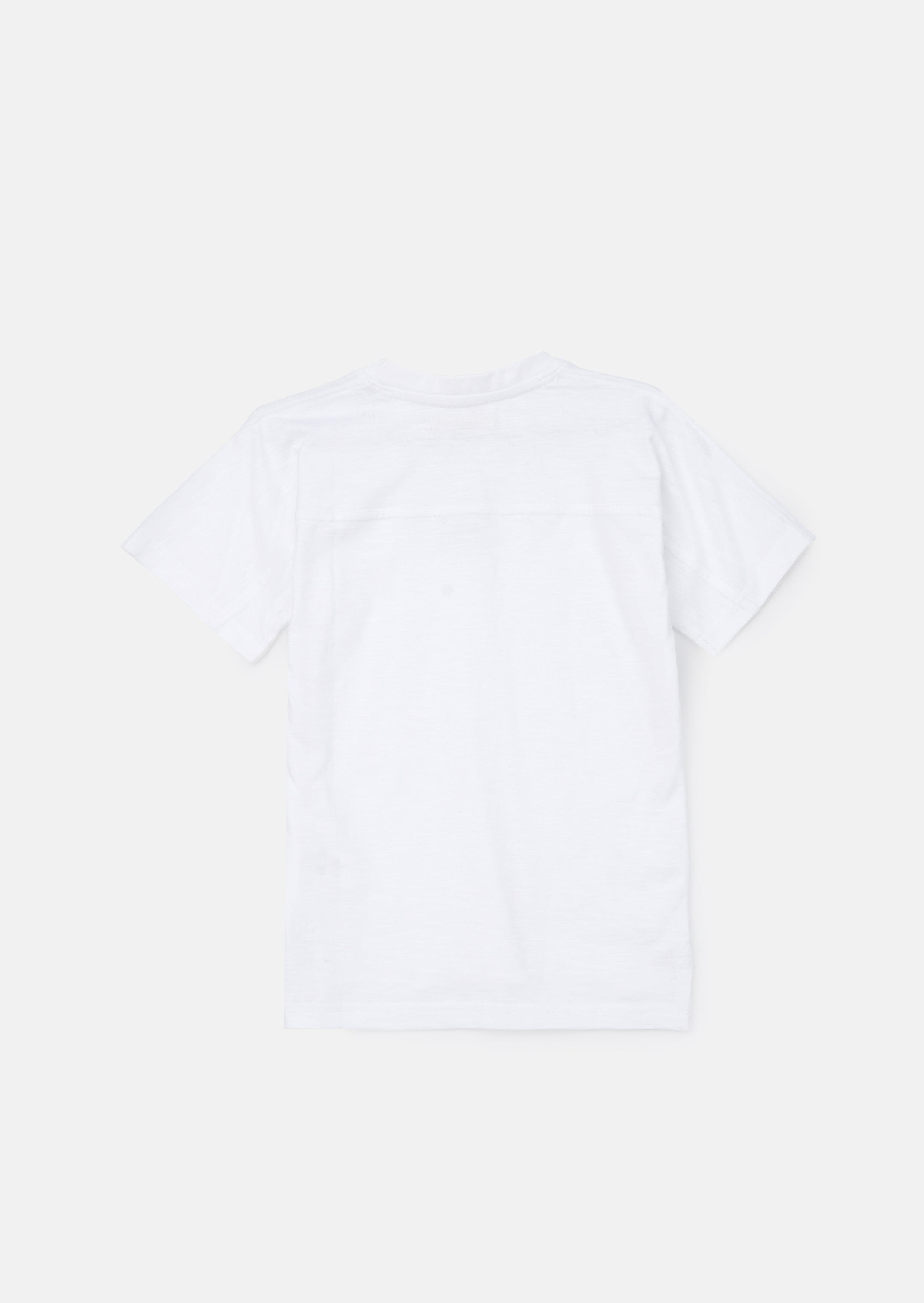 Evan White Panelled T Shirt