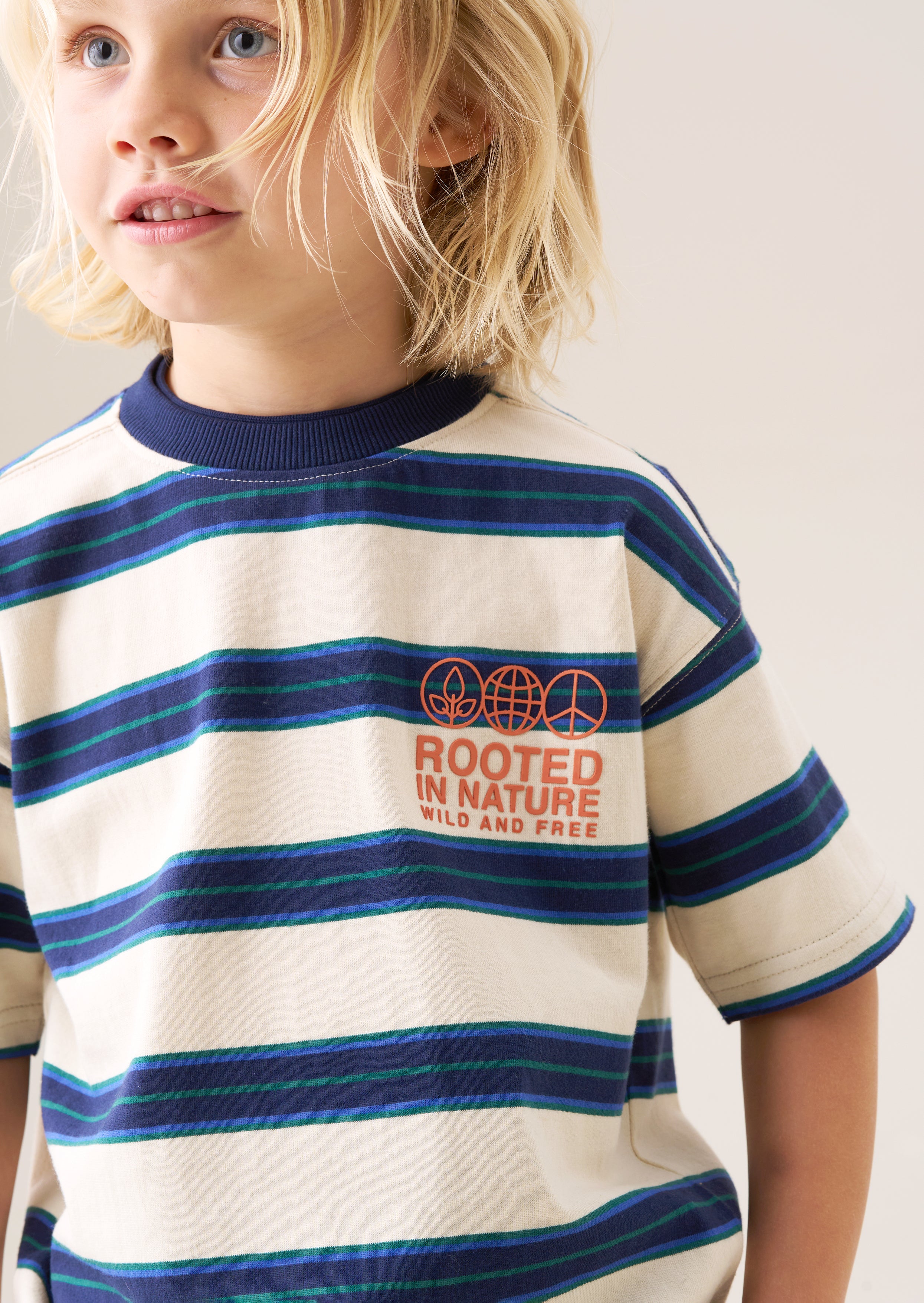 T-shirt rayé teint-teint Jayden