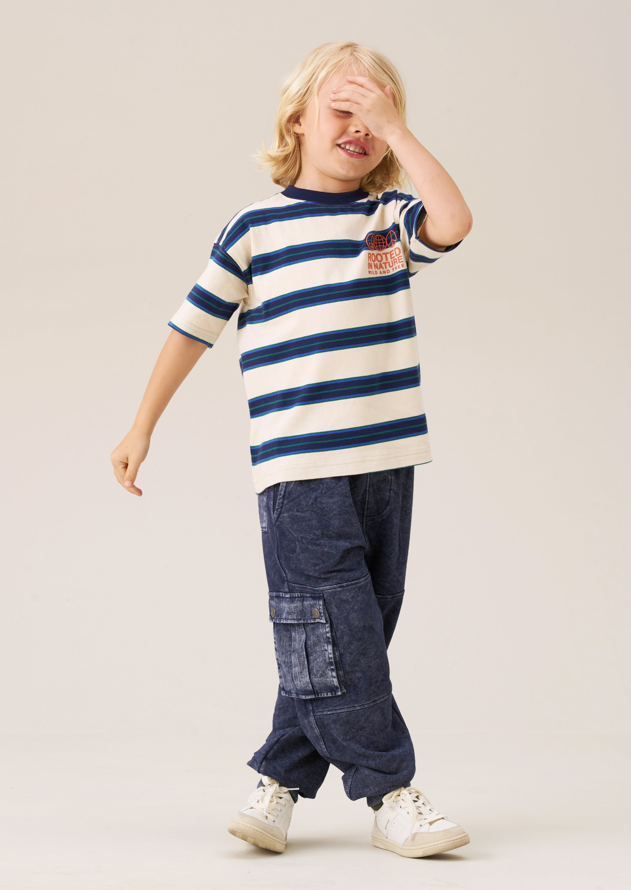 T-shirt rayé teint-teint Jayden