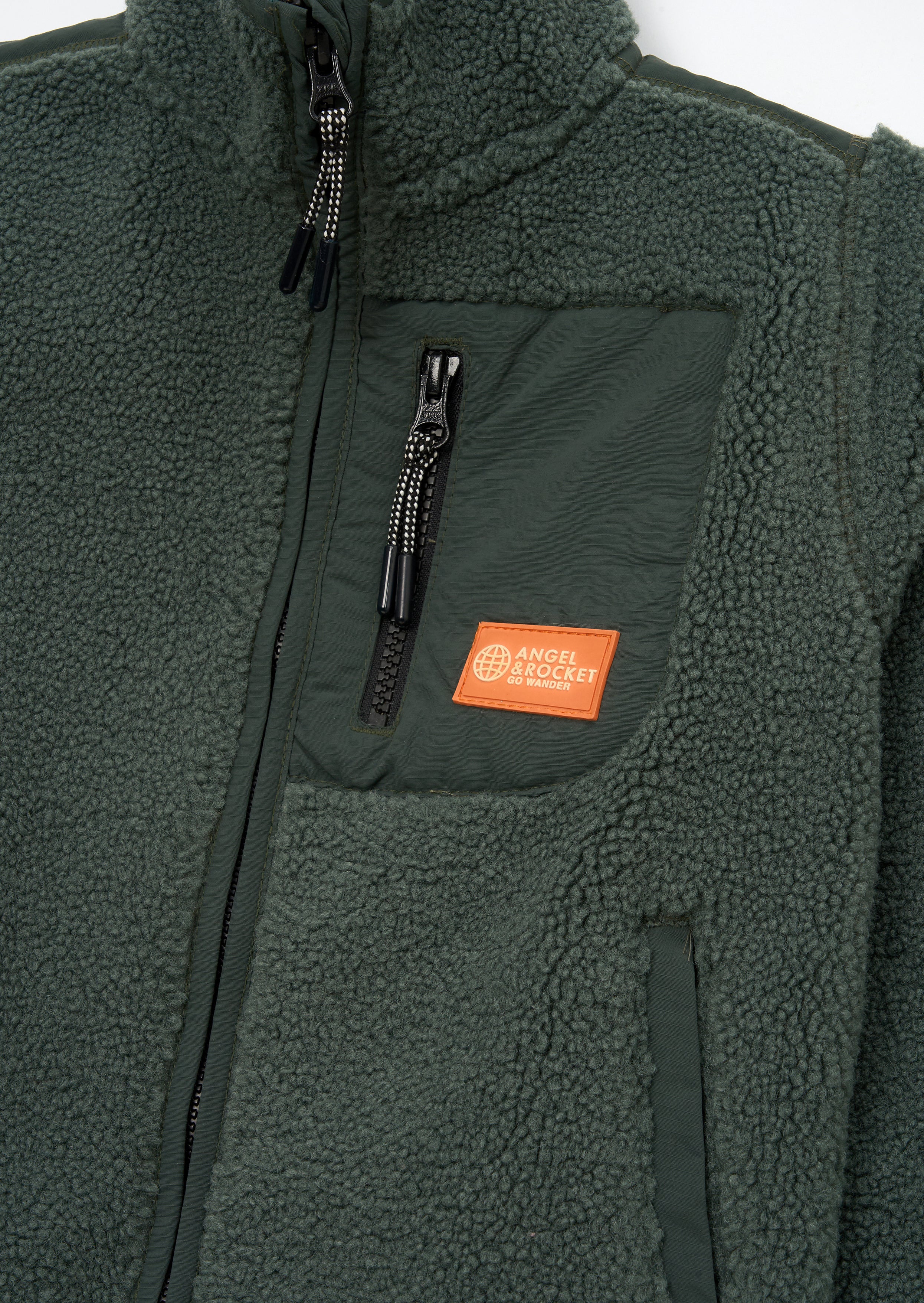 Aaron Zip a través de forro polar Sherpa