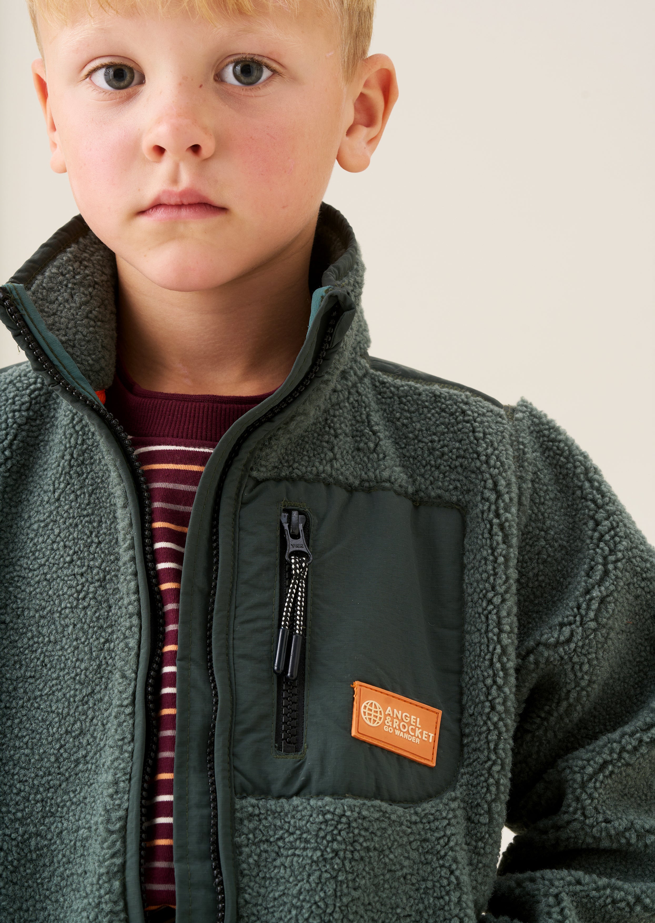 Aaron Zip a través de forro polar Sherpa