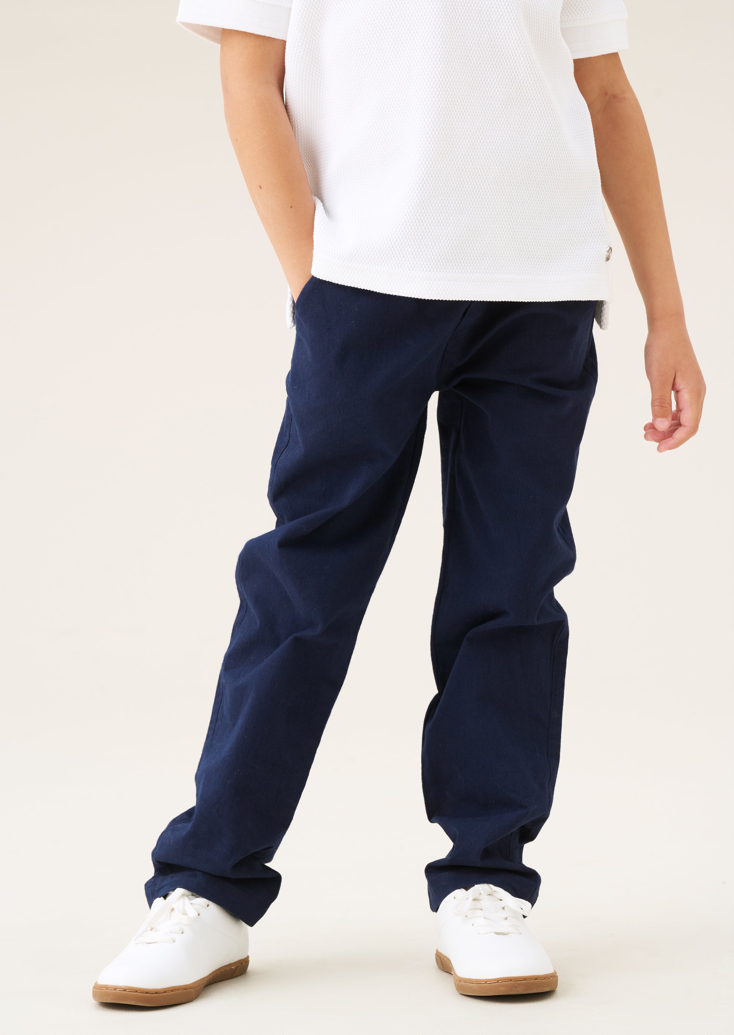 Pantalon en sergé de coton Colton