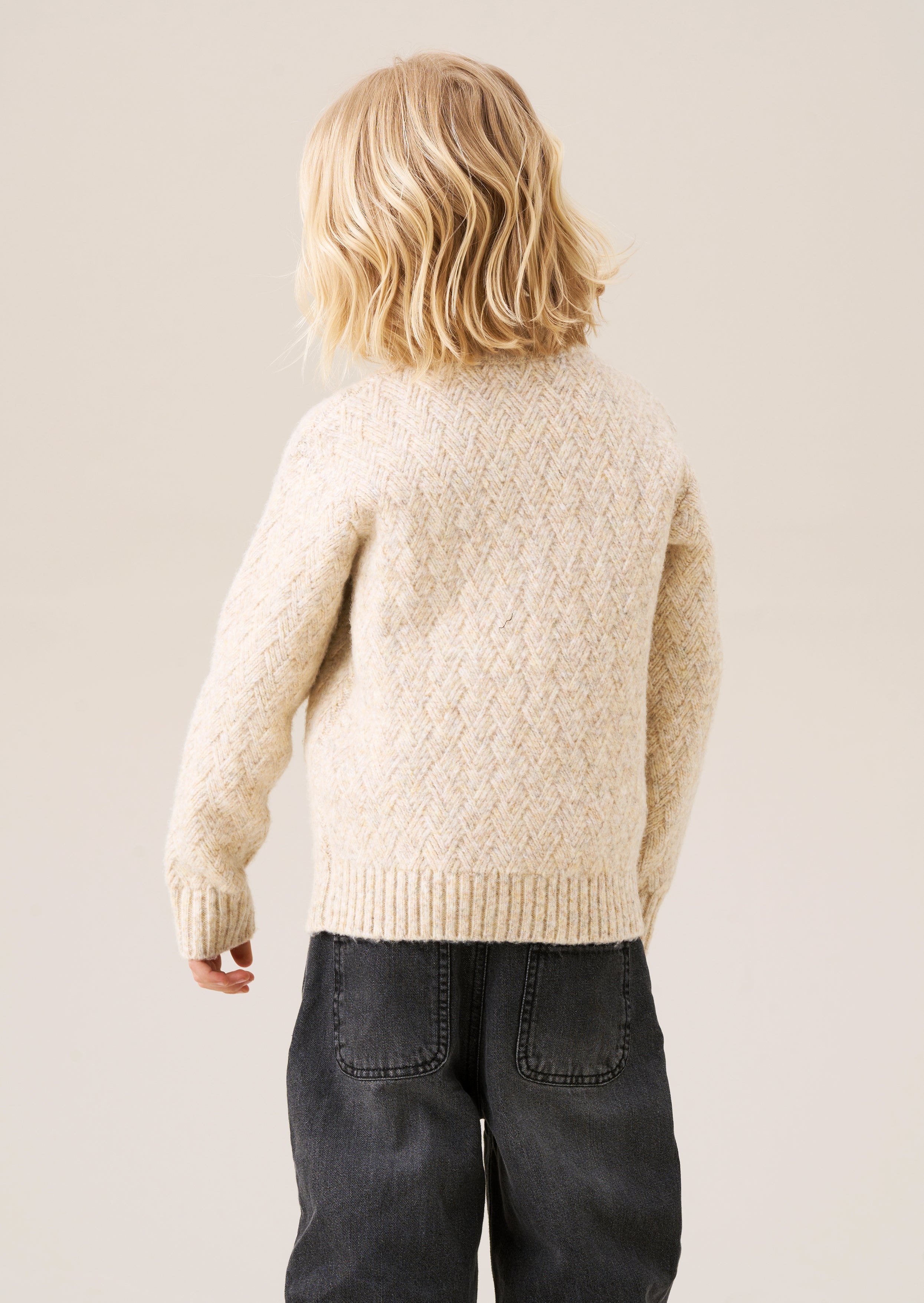 Pull à col zippé en maille torsadée Connor