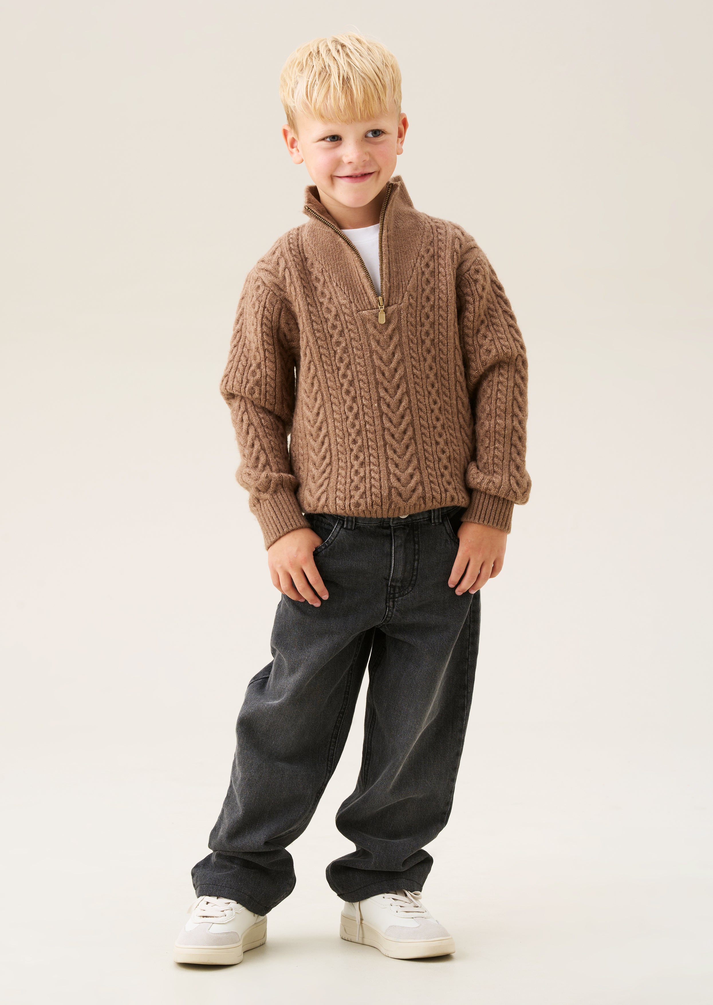 Pull à col zippé avec câble Colin