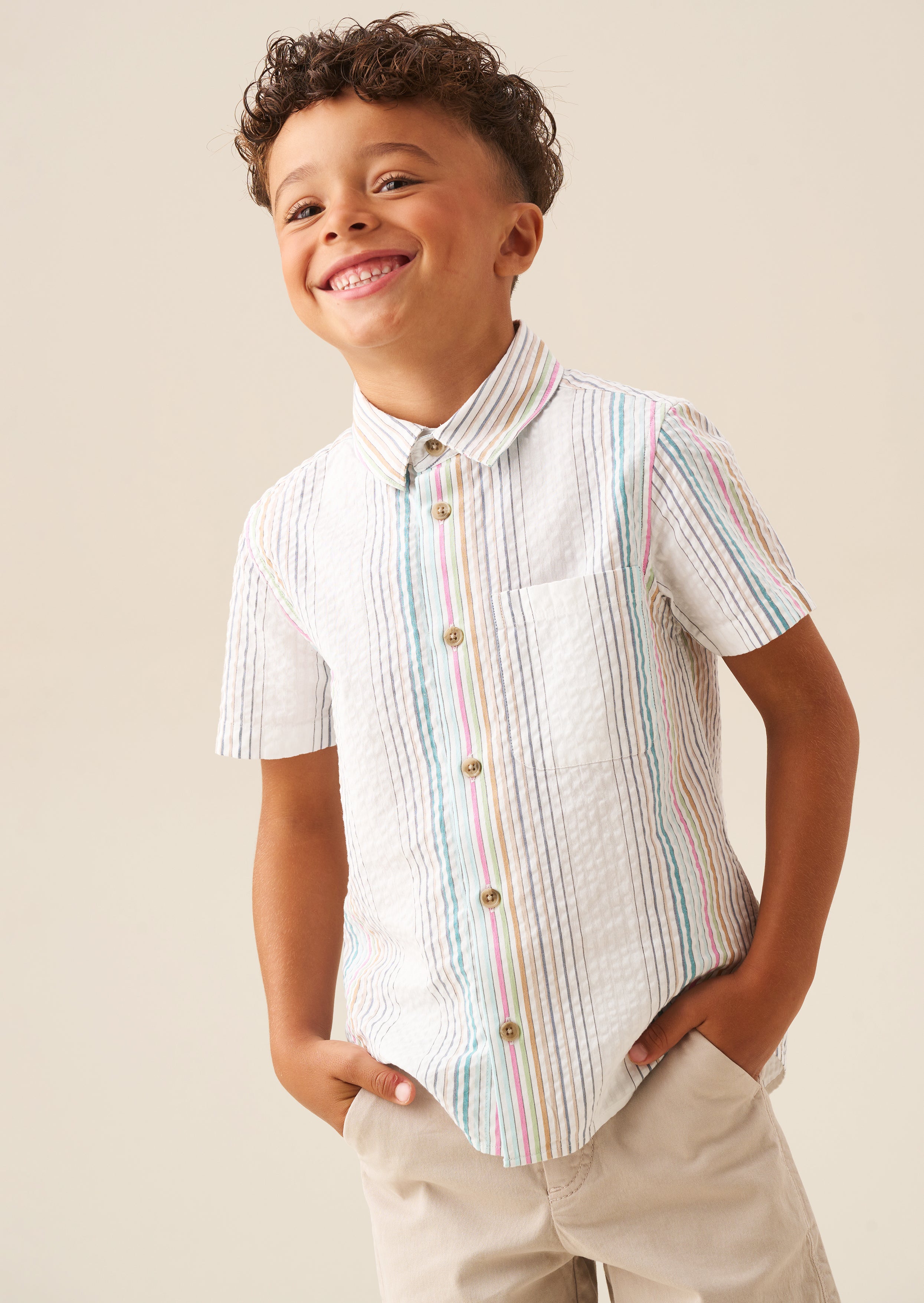 Cole Seersucker Stripe Shirt