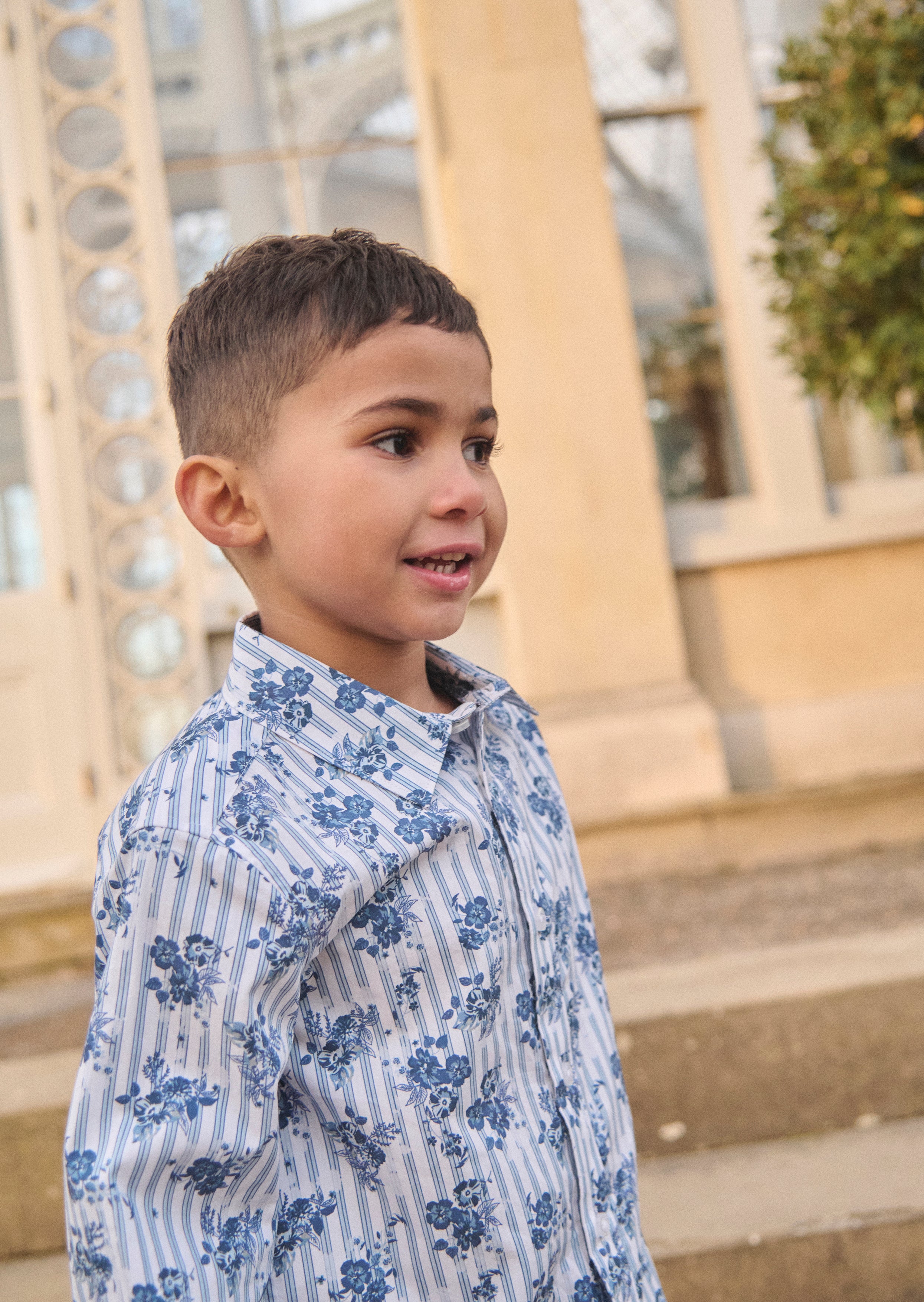 Camisa Floral a Rayas Ollie