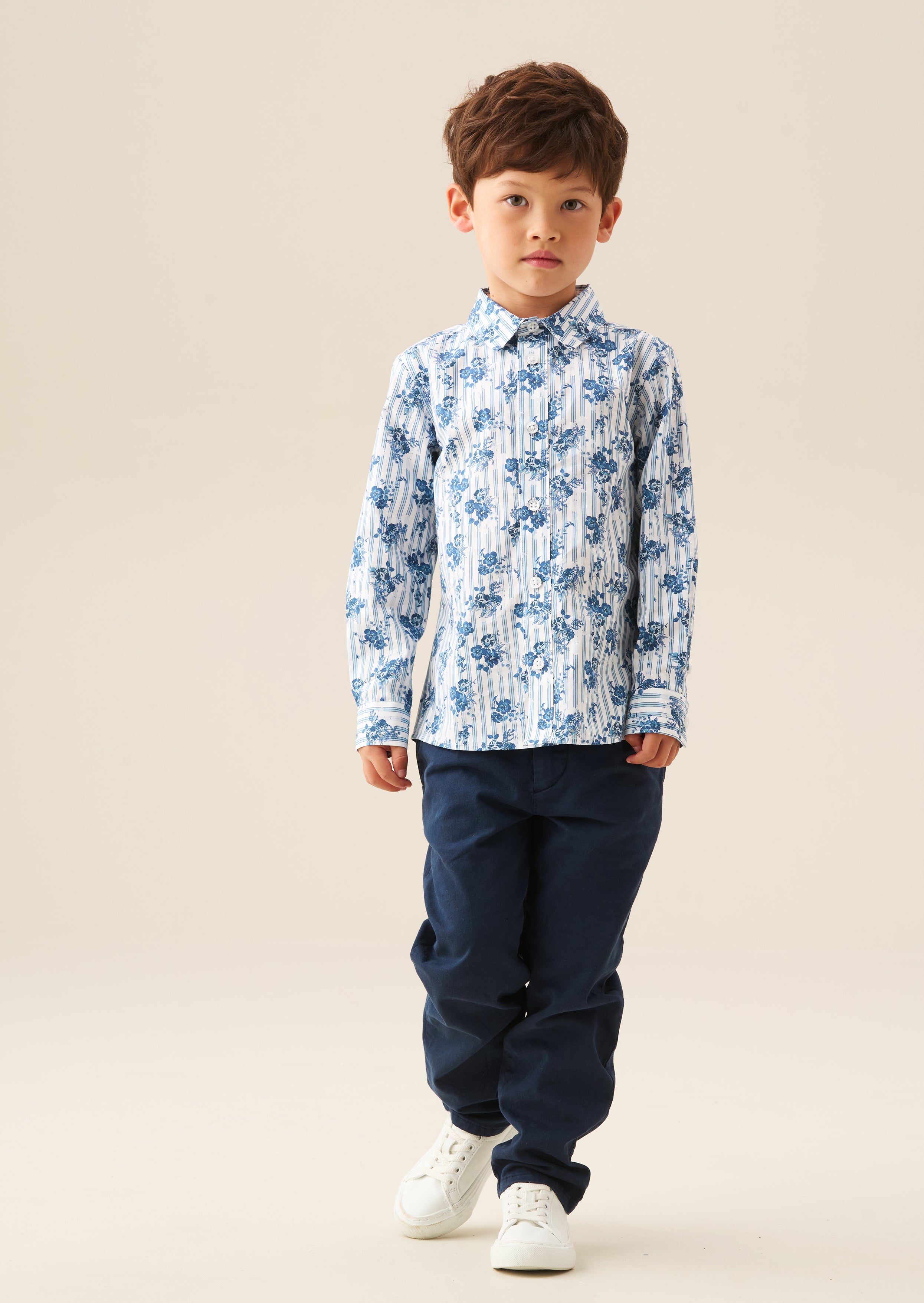 Camisa Floral a Rayas Ollie