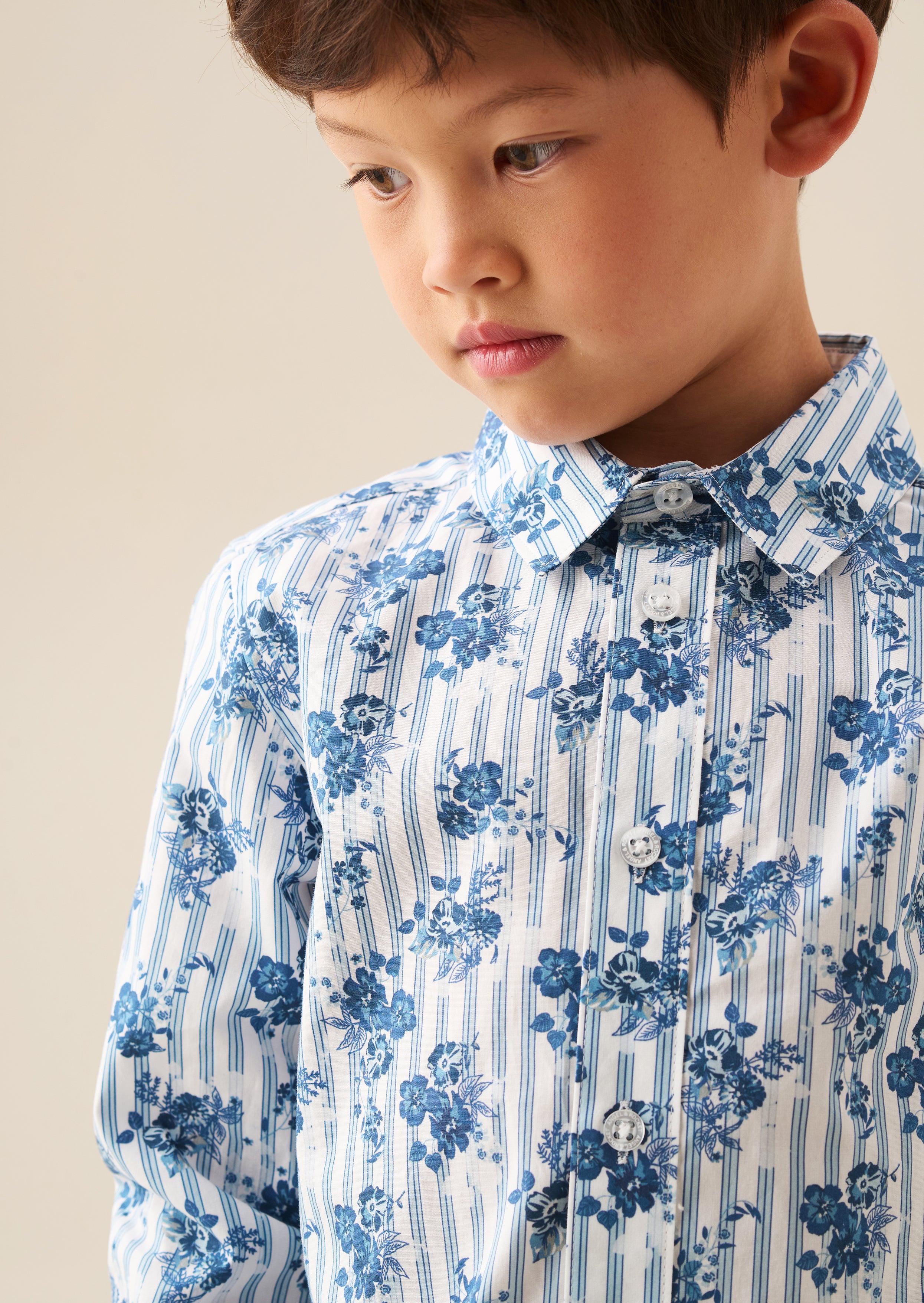 Camisa Floral a Rayas Ollie