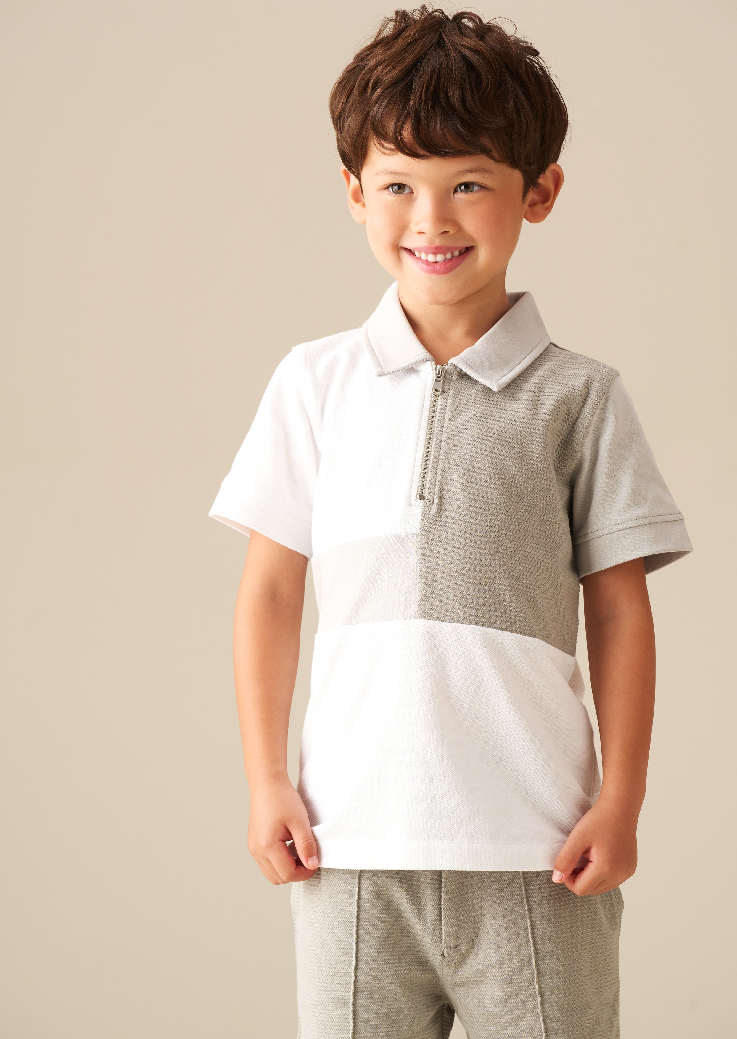 Xander Colour Block Zip Polo