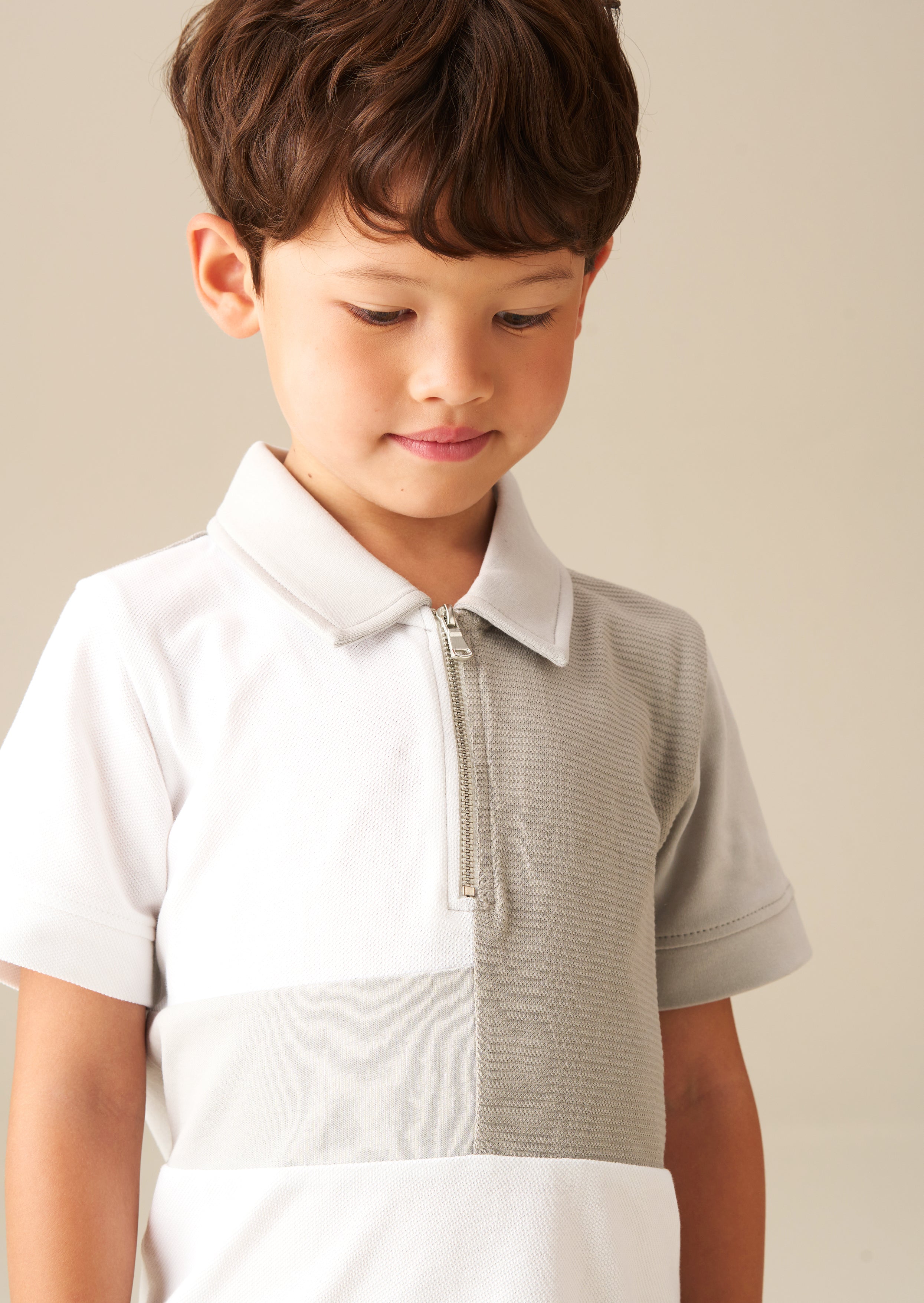 Xander Colour Block Zip Polo