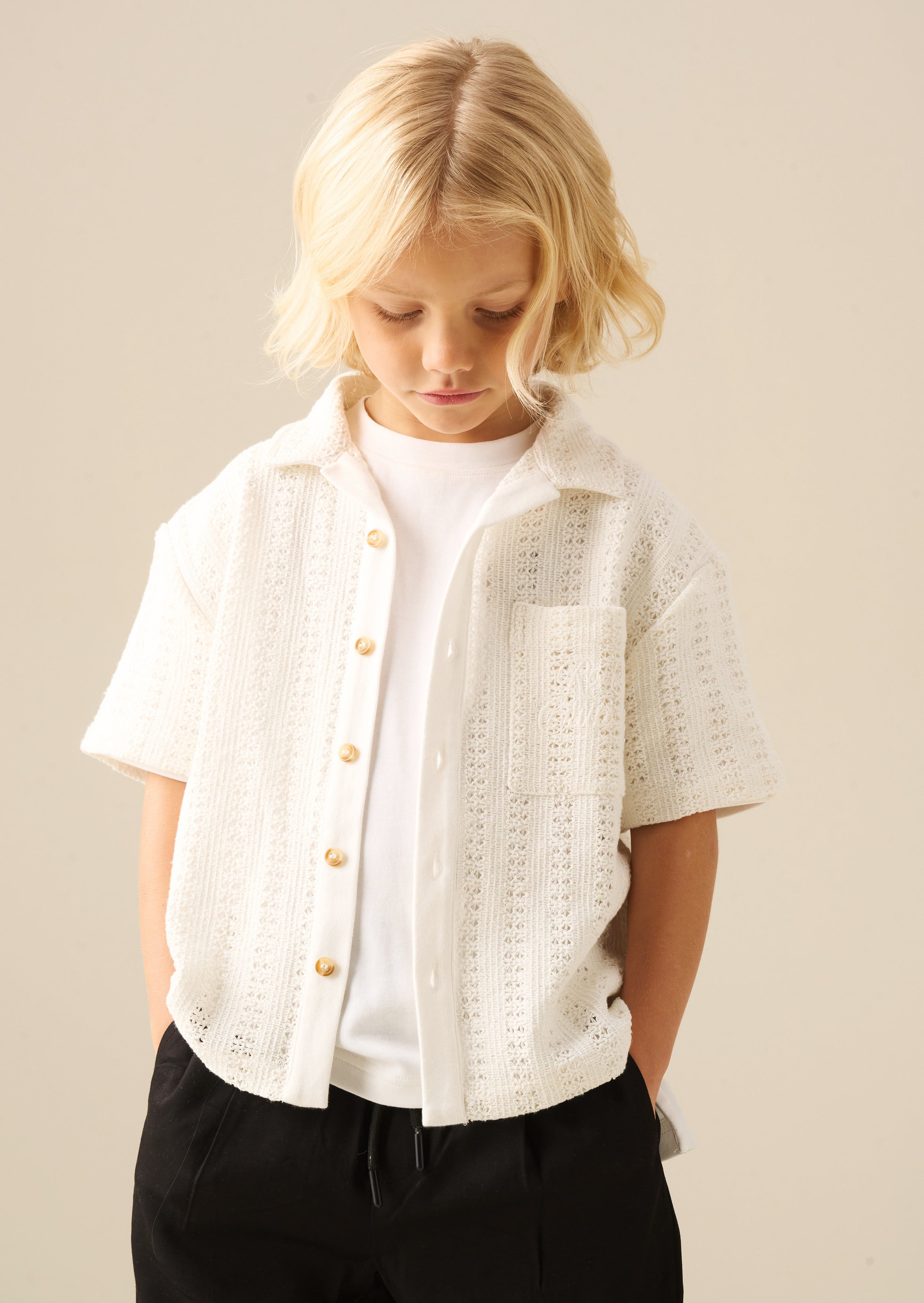 Bradley Crochet Embroidered Shirt