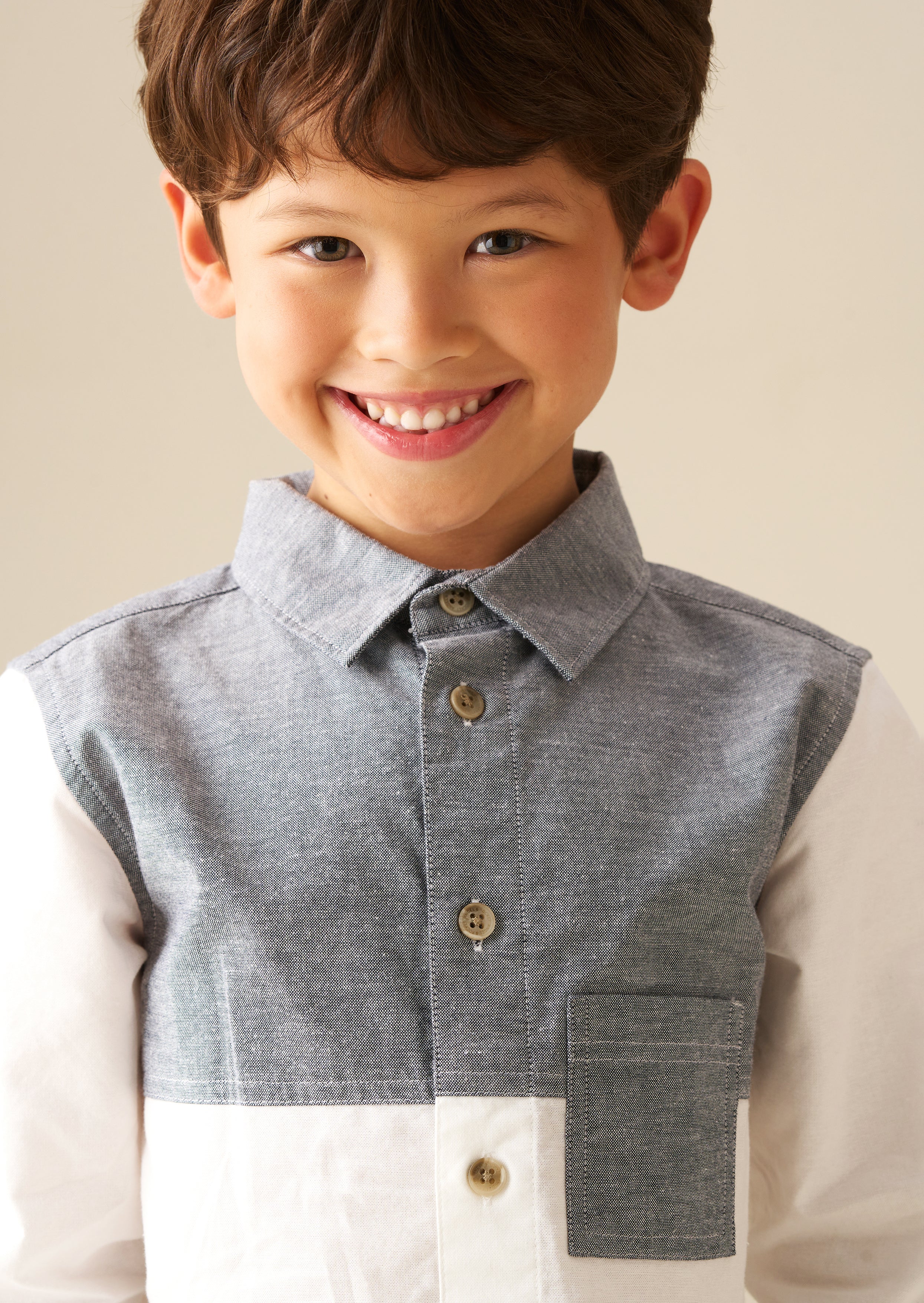 Heath Colour Block Oxford Shirt