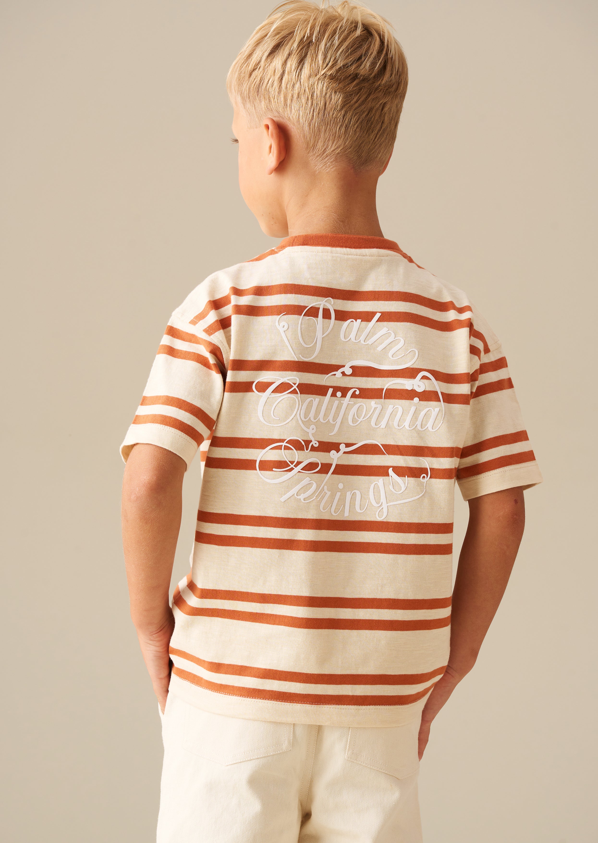 Theo Stripe Textured T Shirt
