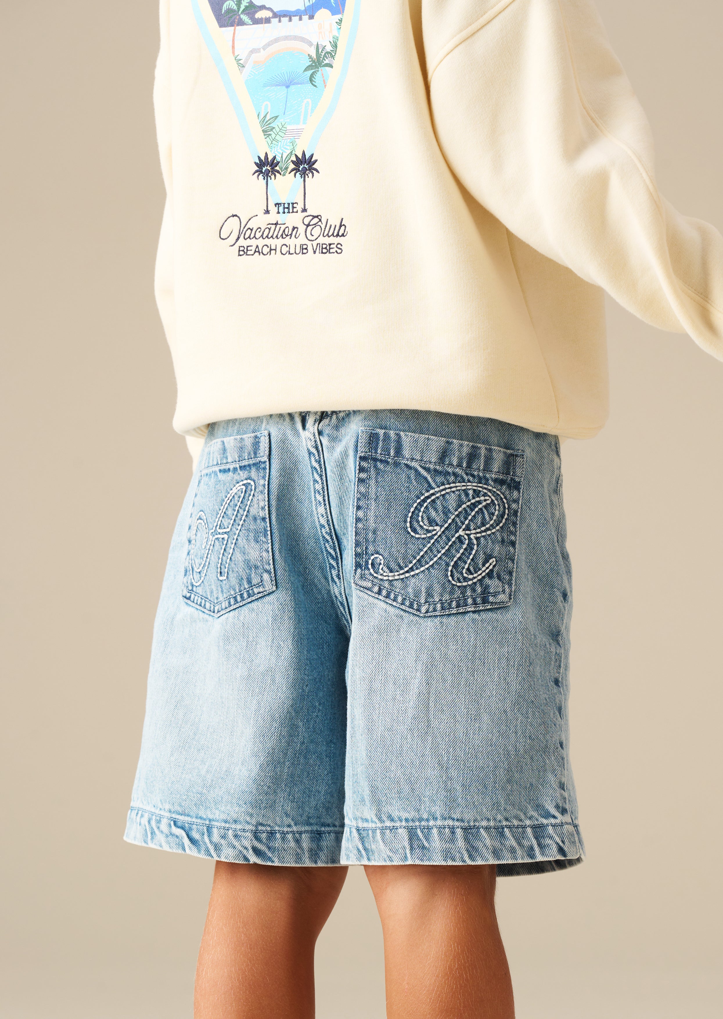 Austin Long Line Wide Denim Short