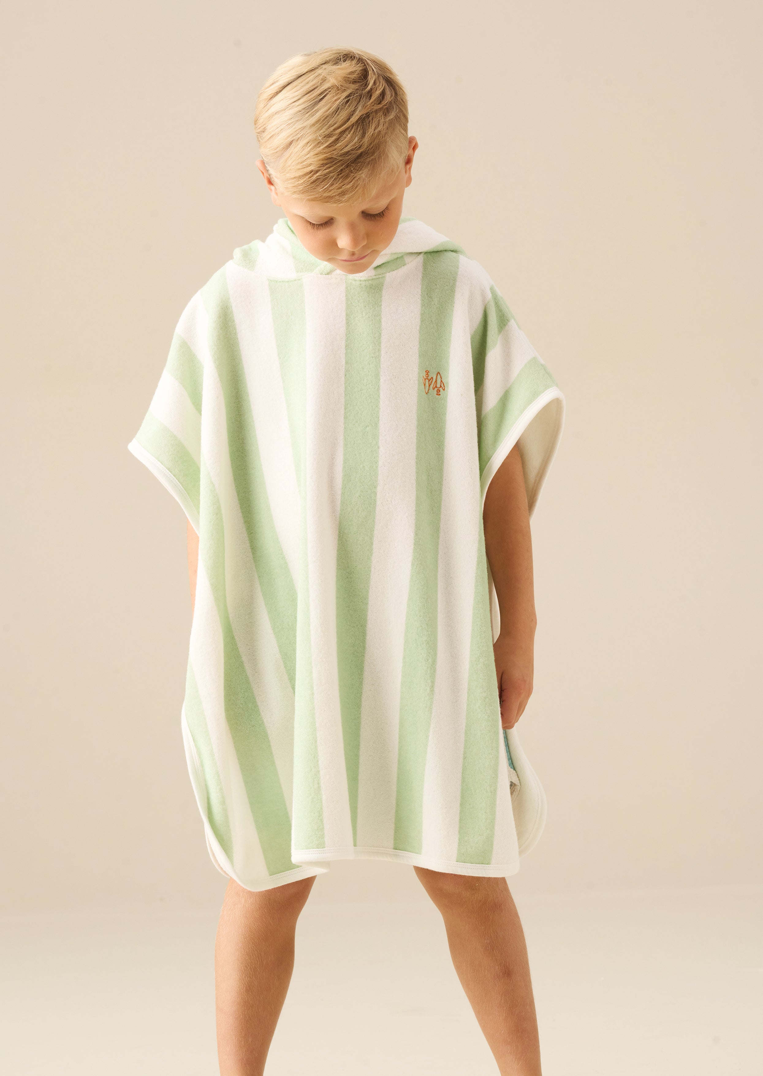 Poncho de toalla con rayas Sonny