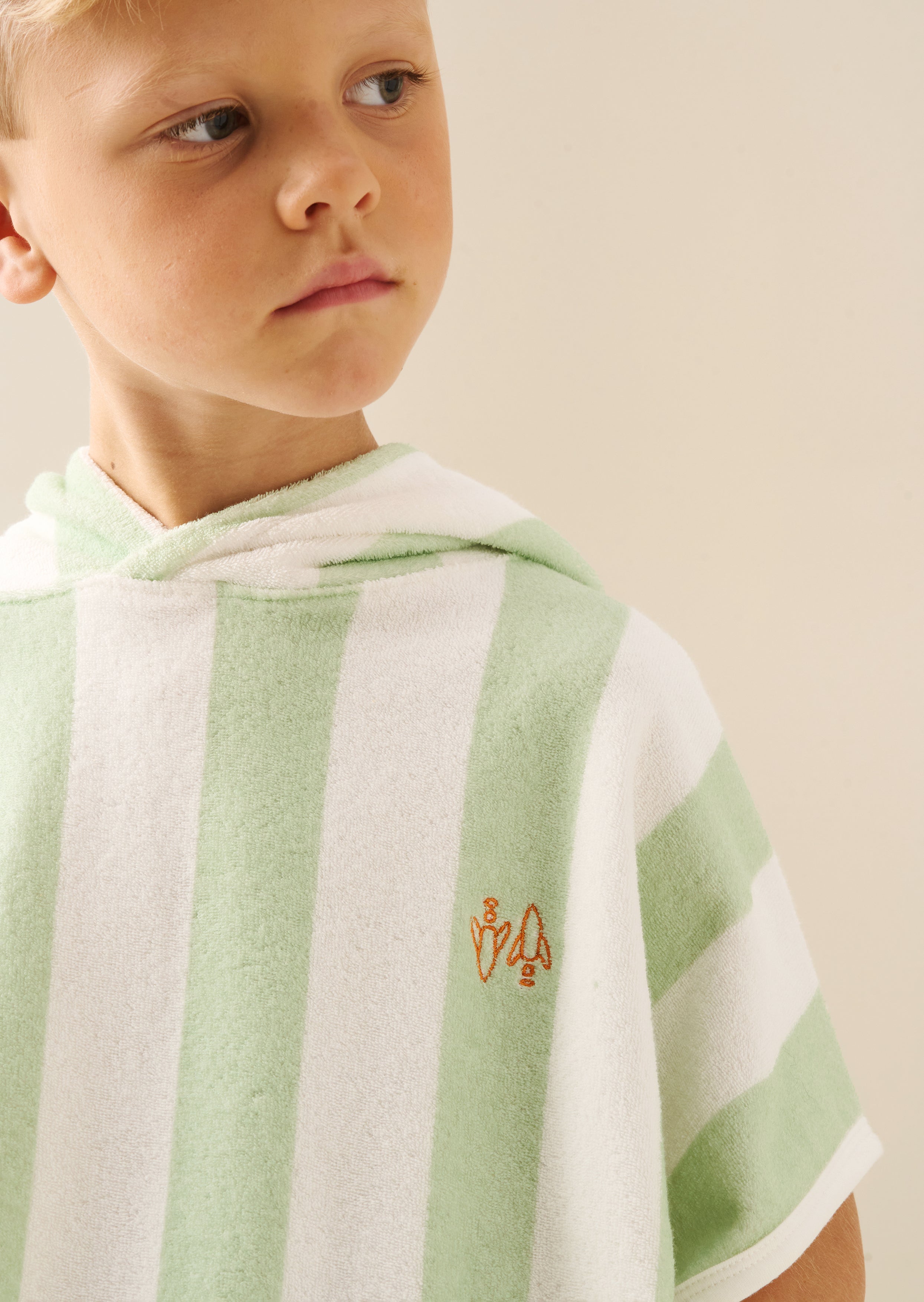 Sonny Stripe Towelling Poncho