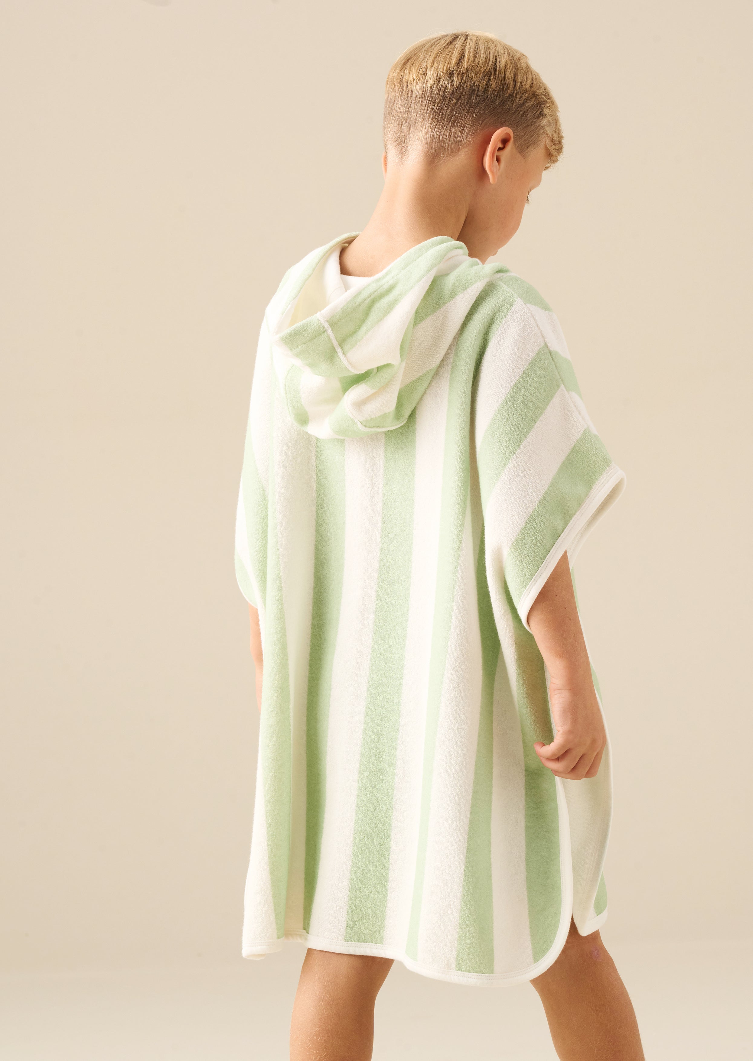 Poncho de toalla con rayas Sonny