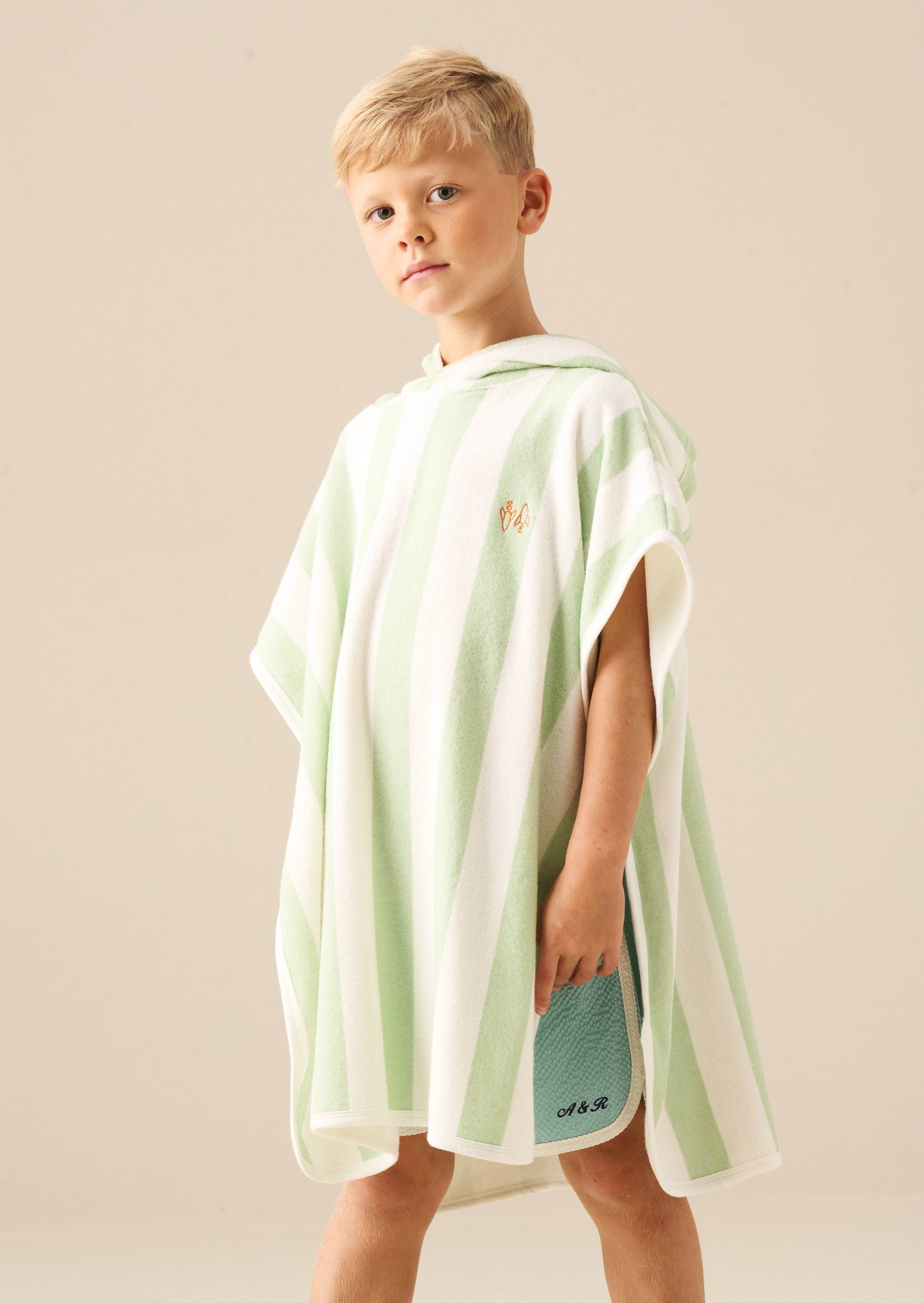 Sonny Stripe Towelling Poncho