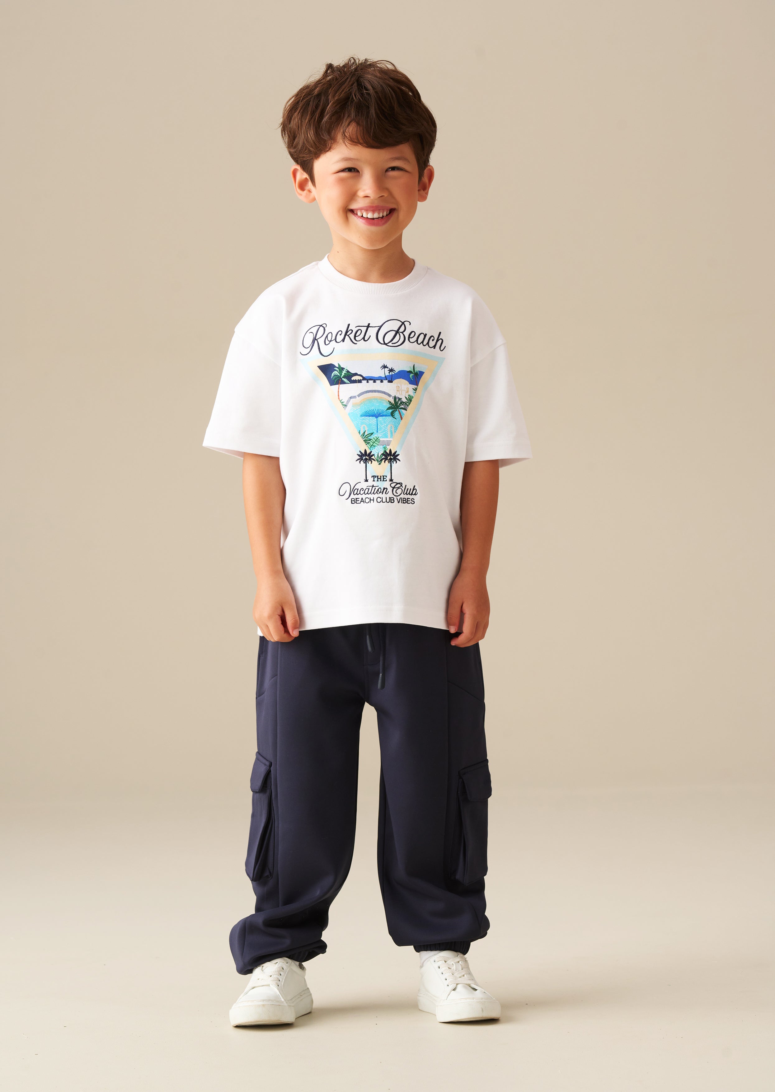 Frank Navy Panelled Jogger